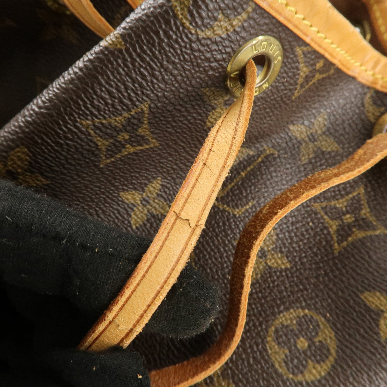 Louis Vuitton Monogram Noe Shoulder Bag Hand Bag Brown M42224 Used