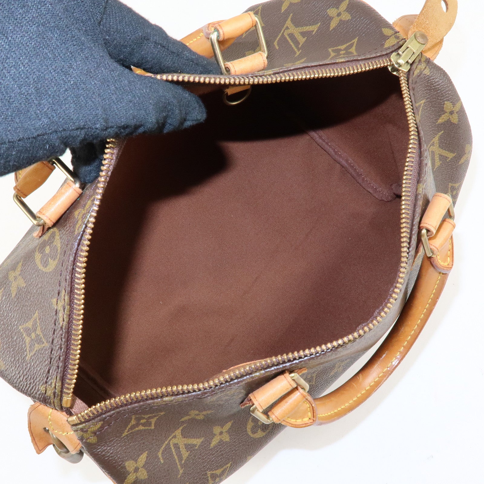 Louis Vuitton Monogram Speedy 30 Hand Bag Boston Bag M41526 Used