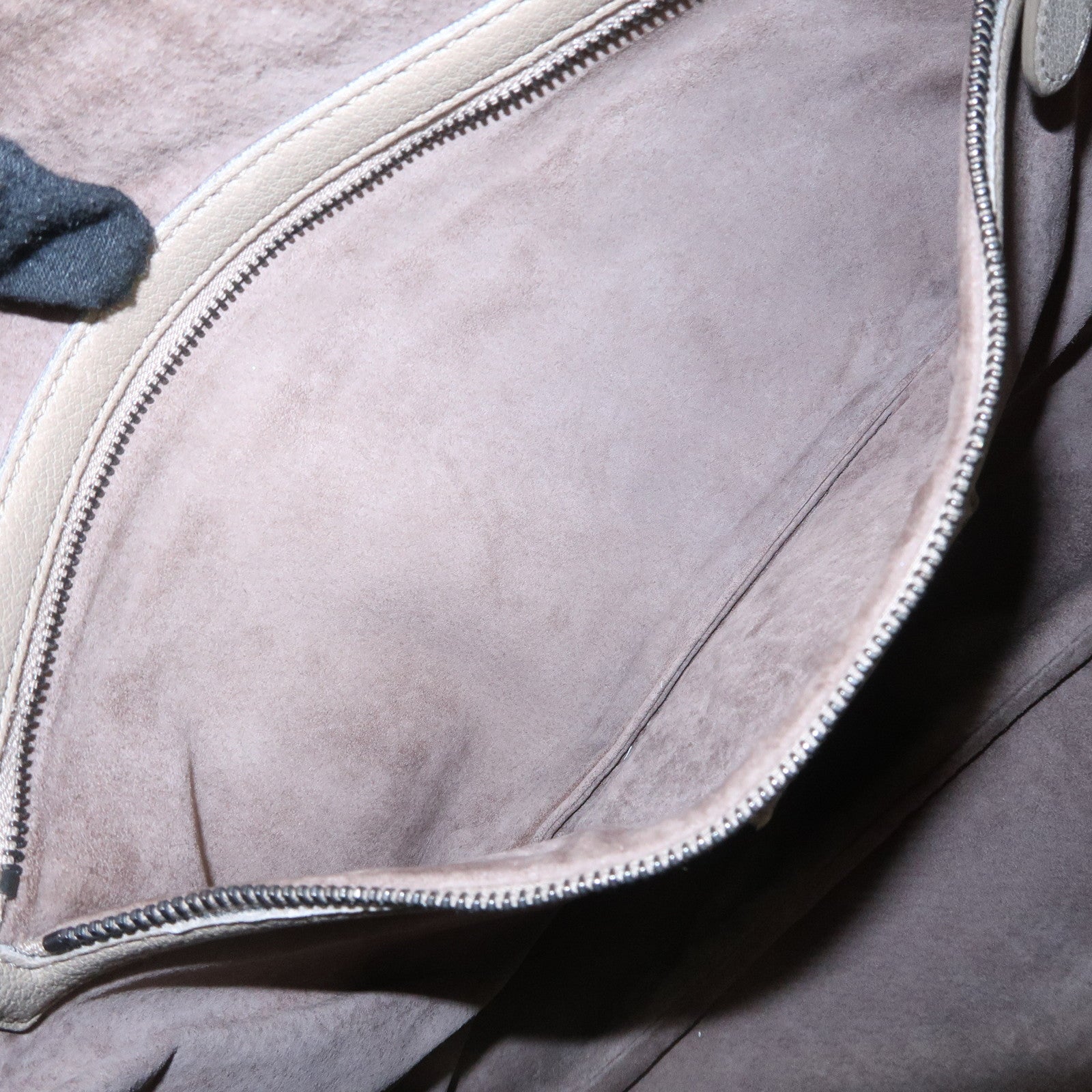 BOTTEGA VENETA Hobo Leather Shoulder Bag Beige Gray Black Used