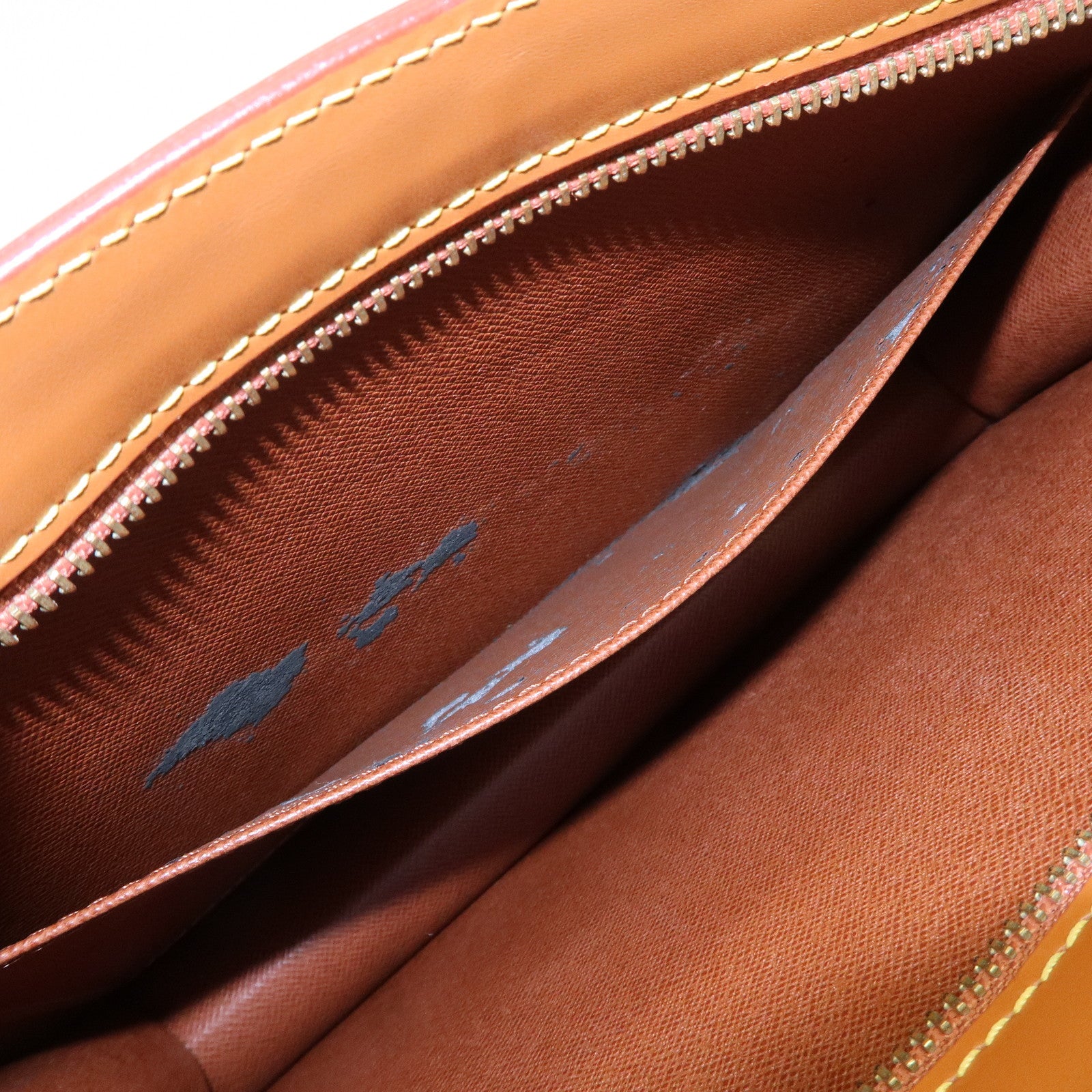 Louis Vuitton Epi Pochette Homme Clutch Bag Zipang Gold M52528 Used