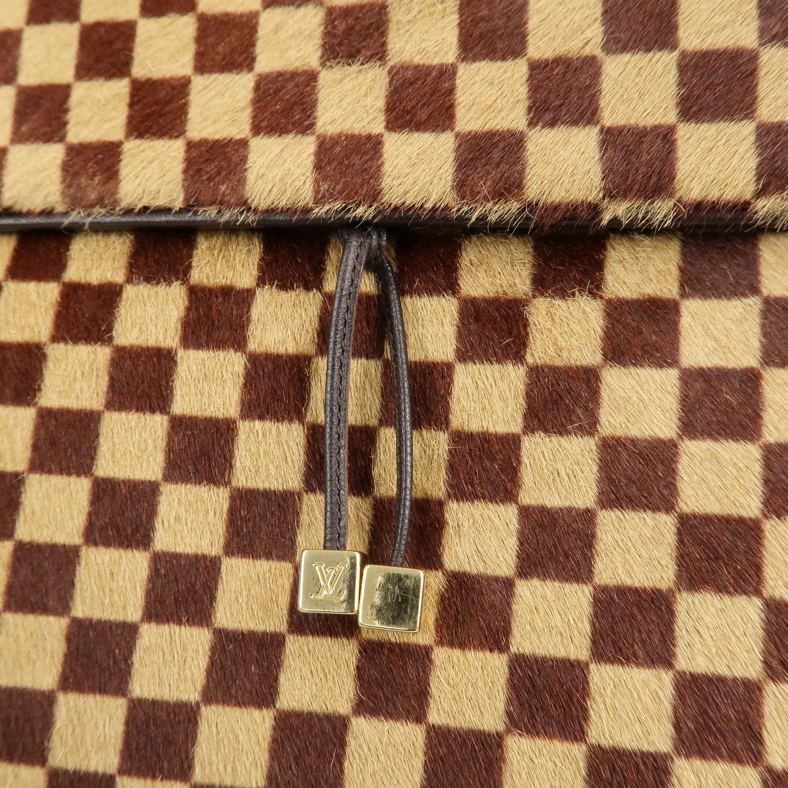 Louis Vuitton Damier Sauvage Lion Hand Bag Beige Brown M92131 Used