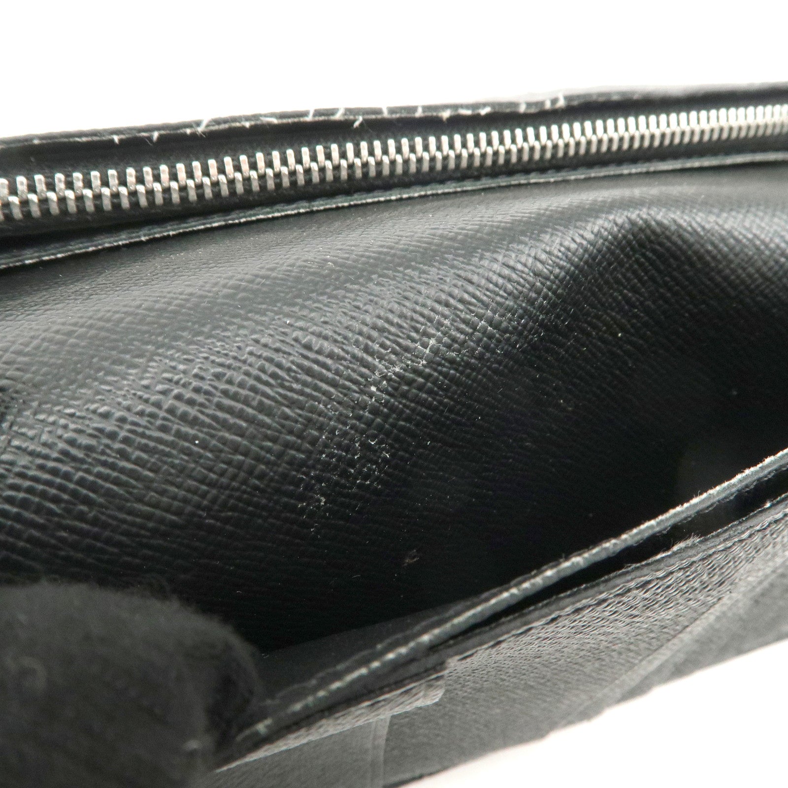 Louis Vuitton Epi Portefeuille Brazza Wallet Noir *T.S engraved Used