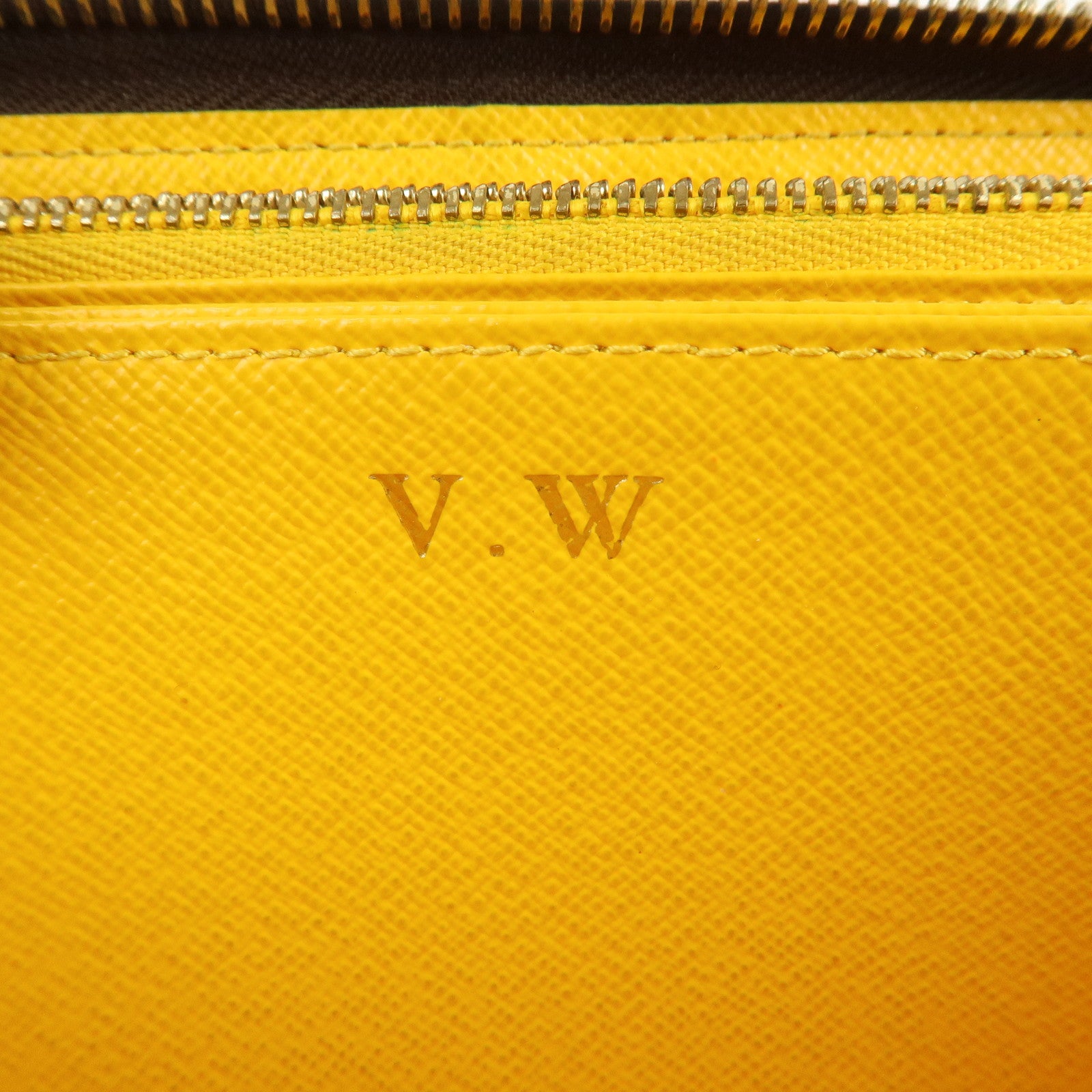 Louis Vuitton Monogram Zippy Wallet Pumpkin Dots Jaune M60449 Used