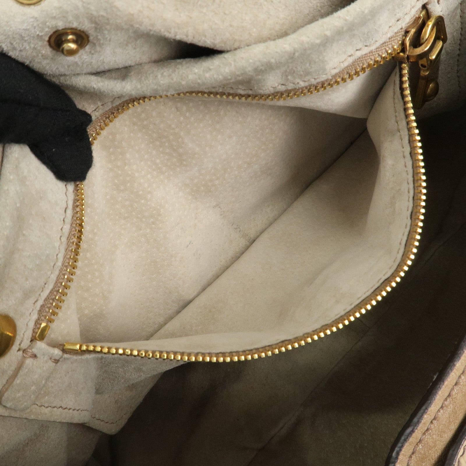 MIU MIU Leather 2Way Bag Hand Bag Shoulder Bag Brown Gold HDW Used