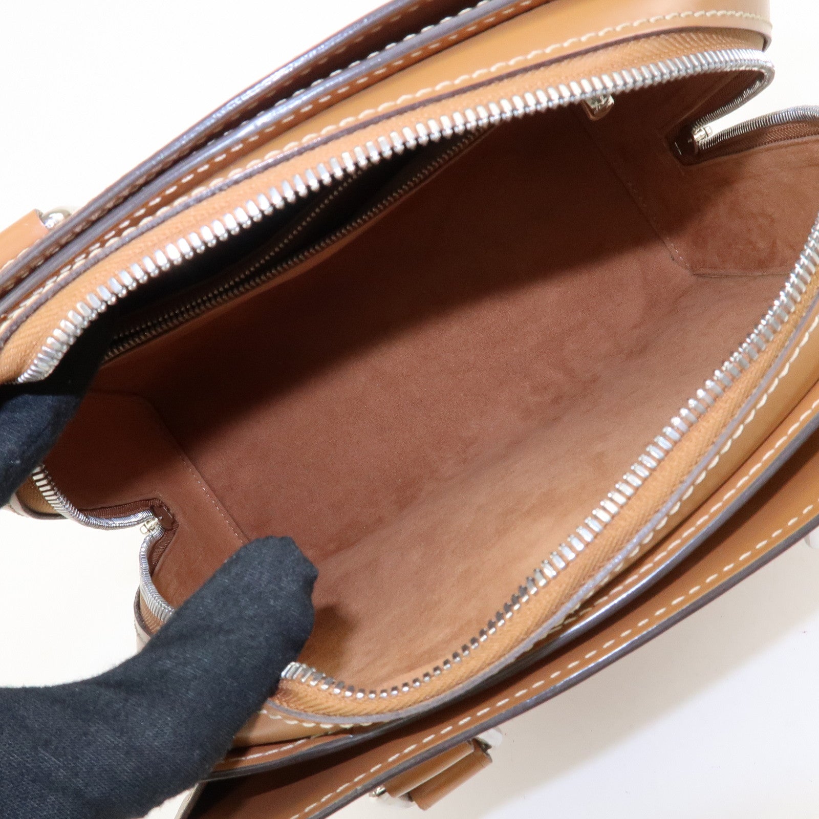 Louis Vuitton Epi Pont Neuf Hand Bag Zipang Gold M5205B Used