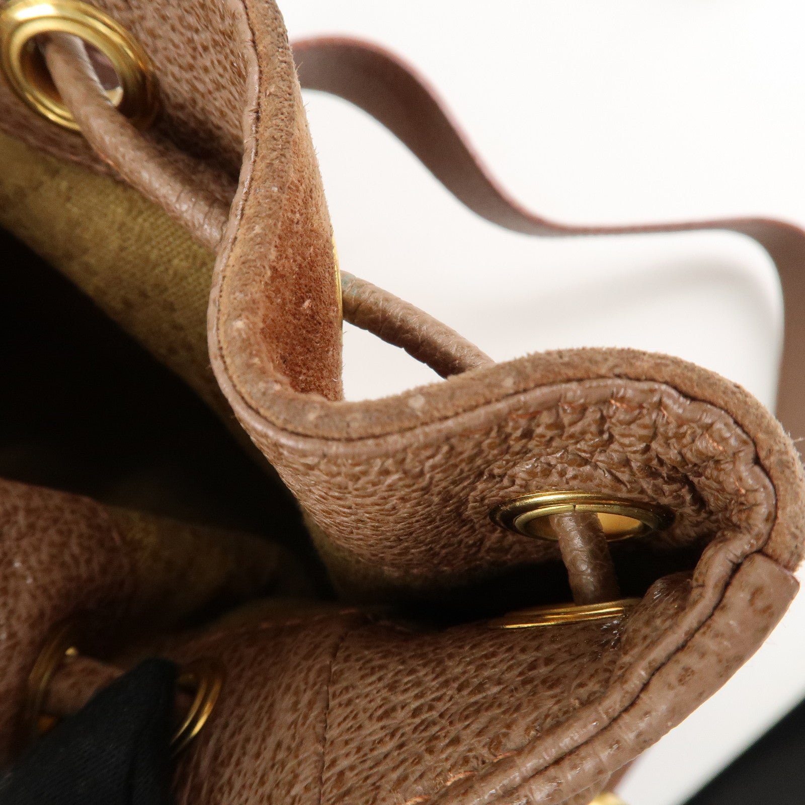 GUCCI Bamboo Suede Leather 2WAY Bag Brown 001.375.4165 Used