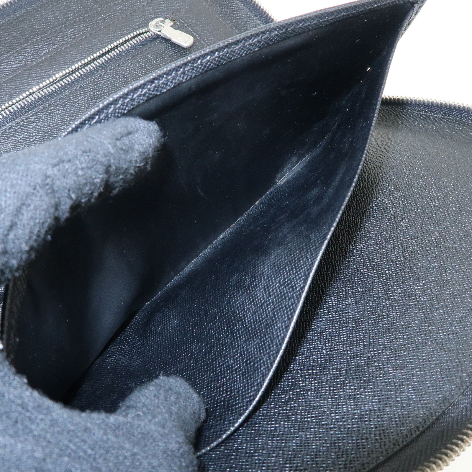 Louis Vuitton Taiga Organizer Atoll Long Wallet Ardoise M30652 Used