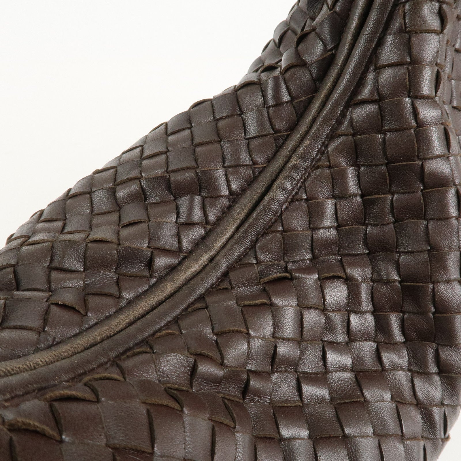 BOTTEGA VENETA Hobo Intrecciato Leather Shoulder Bag Brown 115653 Used
