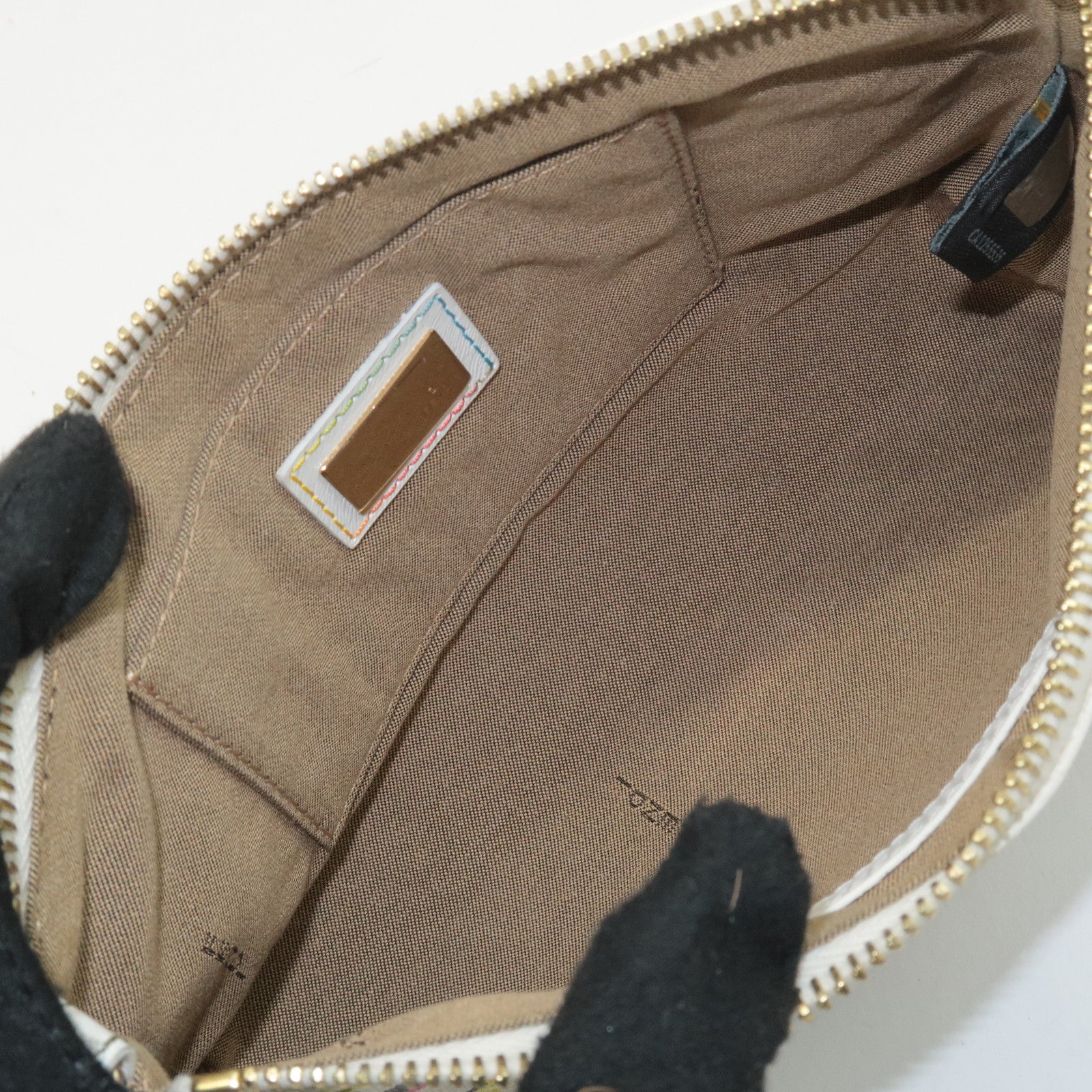 FENDI Zucca Print PVC Chain Accessory Pouch Multicolor 8BR592 Used