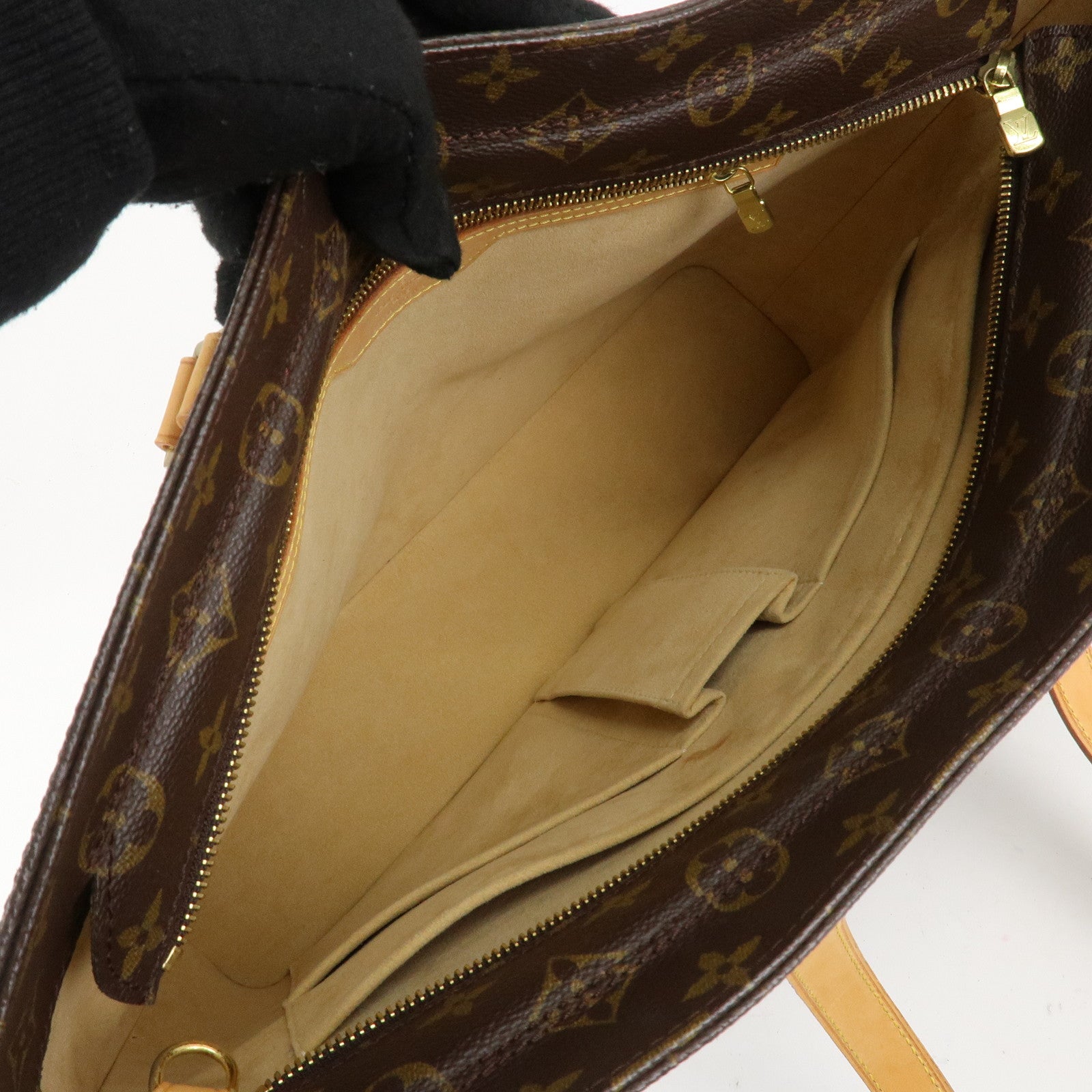 Louis Vuitton Monogram Luco Tote Bag Hand Bag Brown M51155 Used