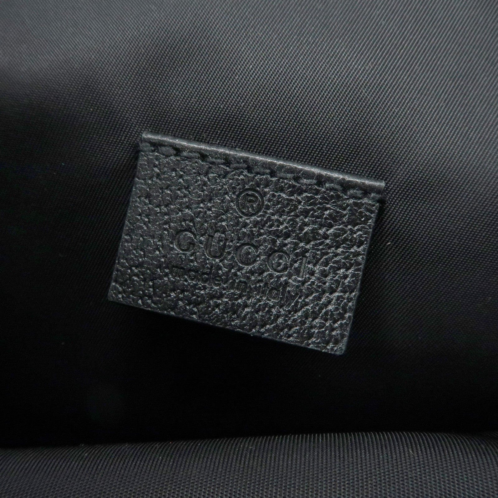 GUCCI Off The Grid GG Nylon Leather Shoulder Crossbody Bag Black Used