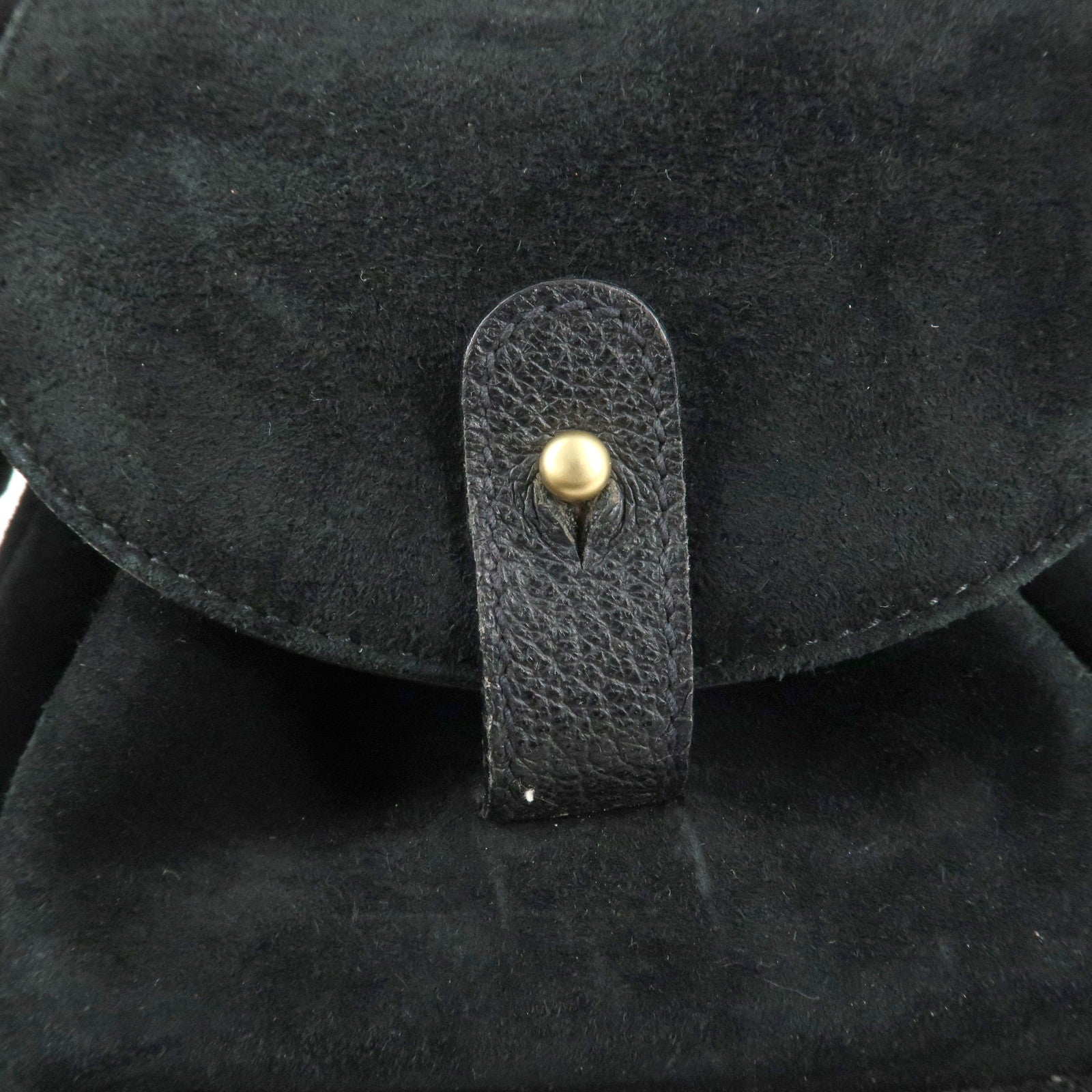 GUCCI Bamboo Leather Suede Mini Back Pack Black 003.1705.0030 Used