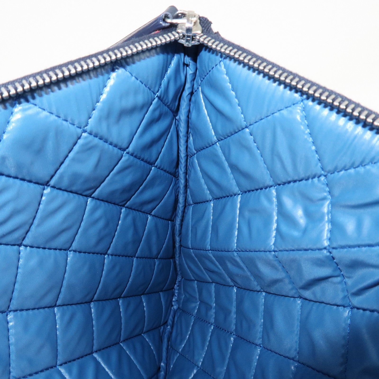 CHANEL COCO Mark Canvas Quilting Flower Print Clutch Bag A82074 Used