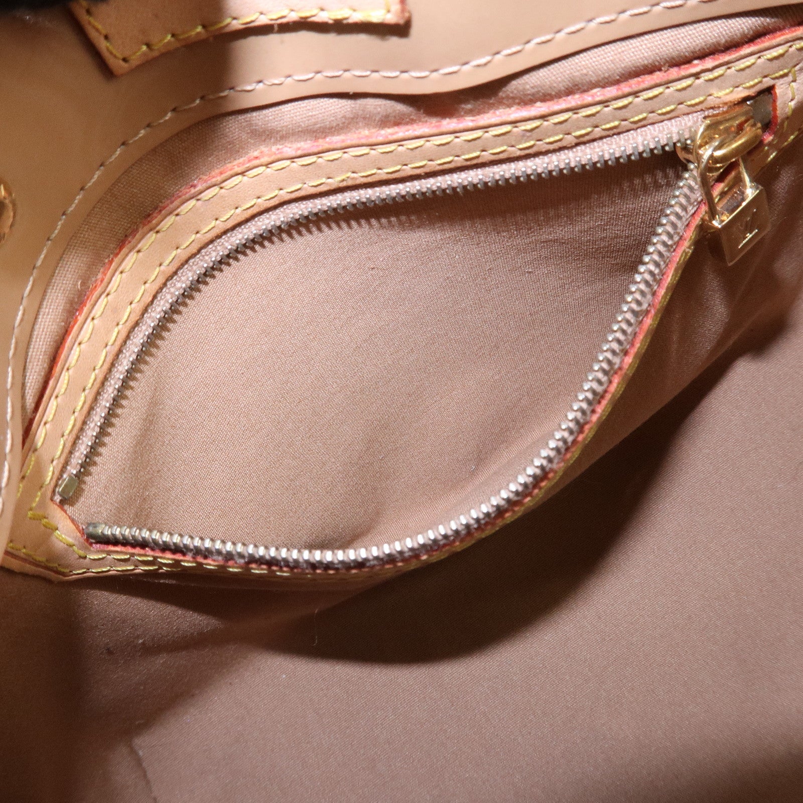 Louis Vuitton Monogram Vernis Lead PM Hand Bag Noisette M91334 Used