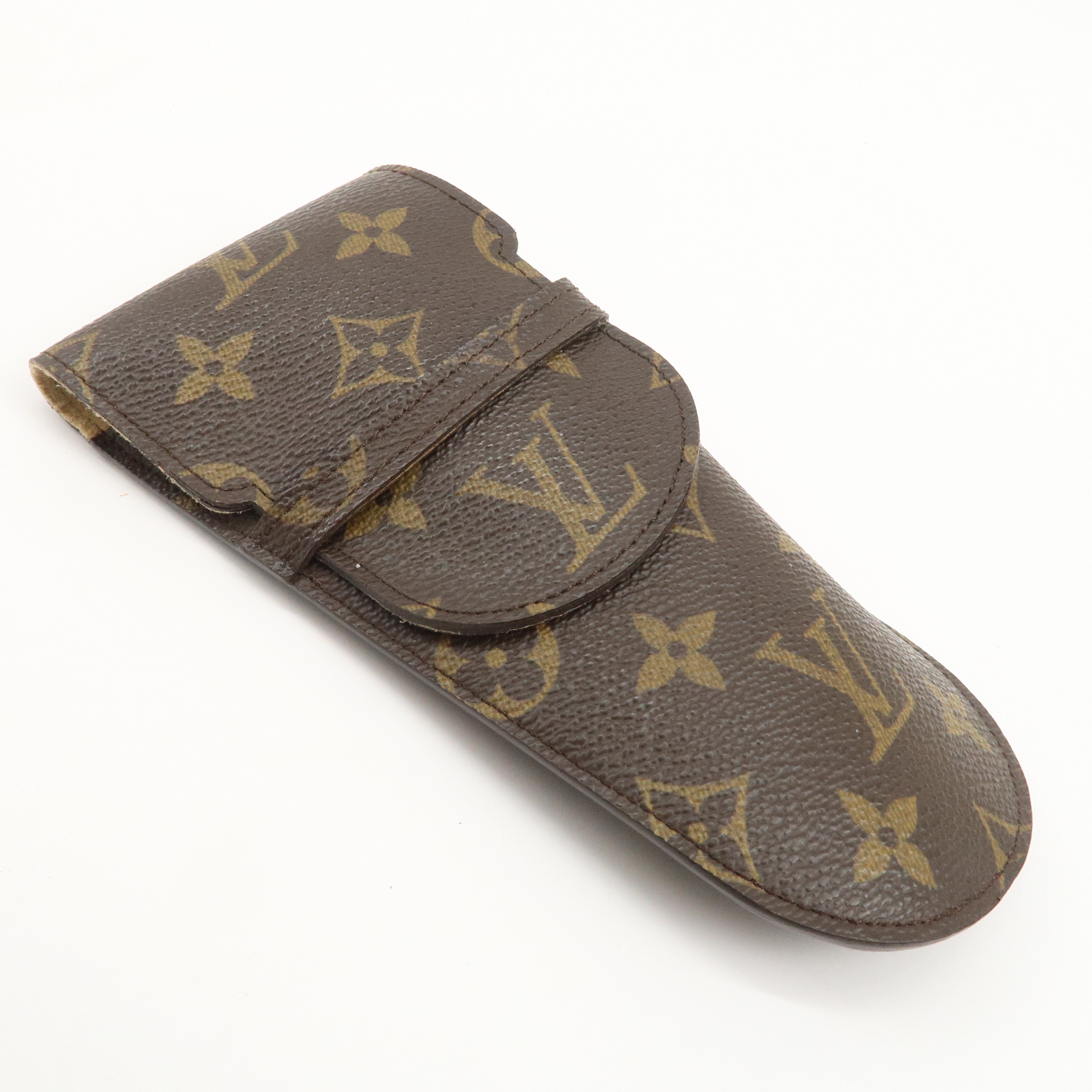 Louis Vuitton Monogram Set of 2 etui a lunettes lavel Glasses Case Used