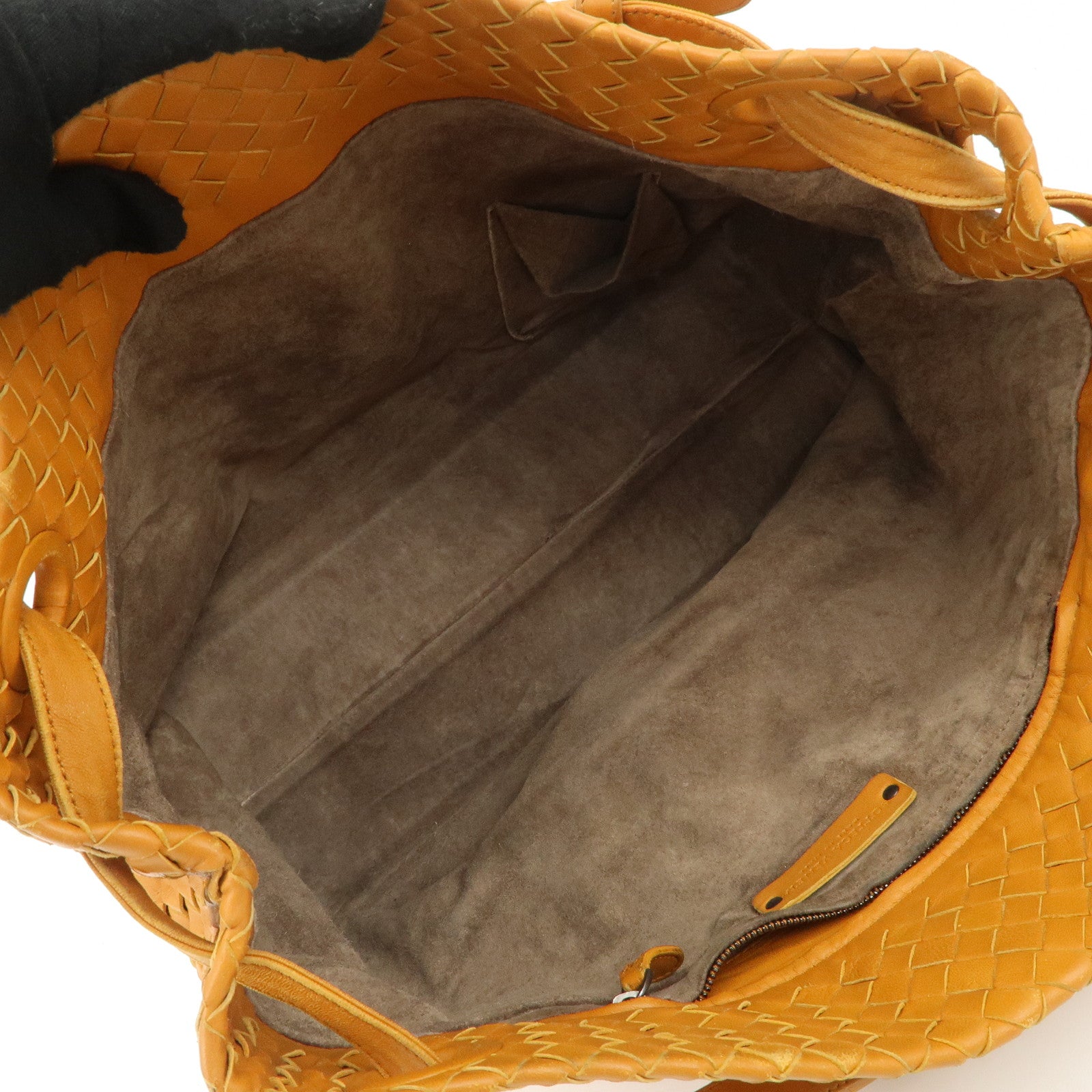 Bottega Veneta Intrecciato leather Tote Bag Orange 179320 Used