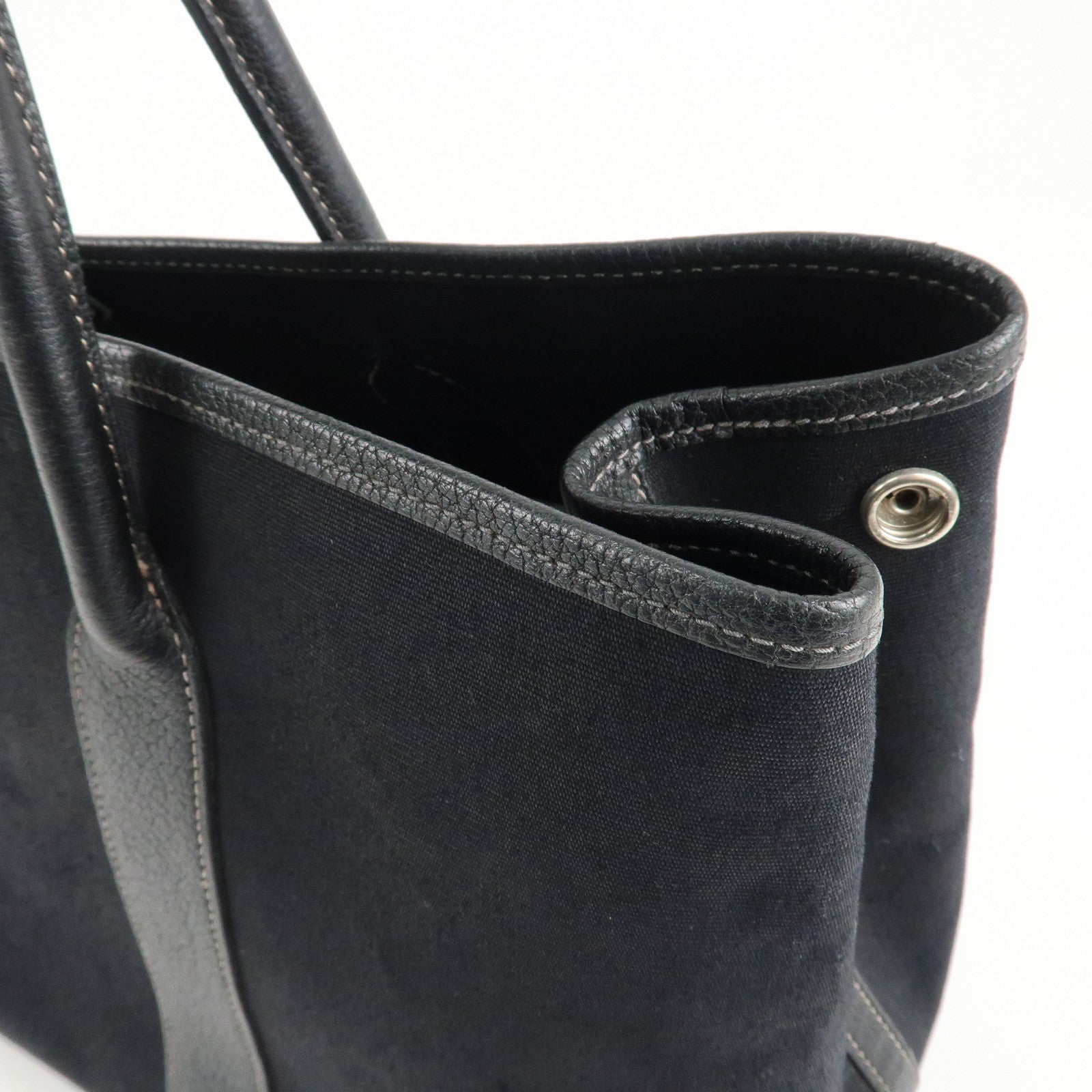 HERMES Toile Officier Negonda Garden Party PM I Stamped Tote Bag Used