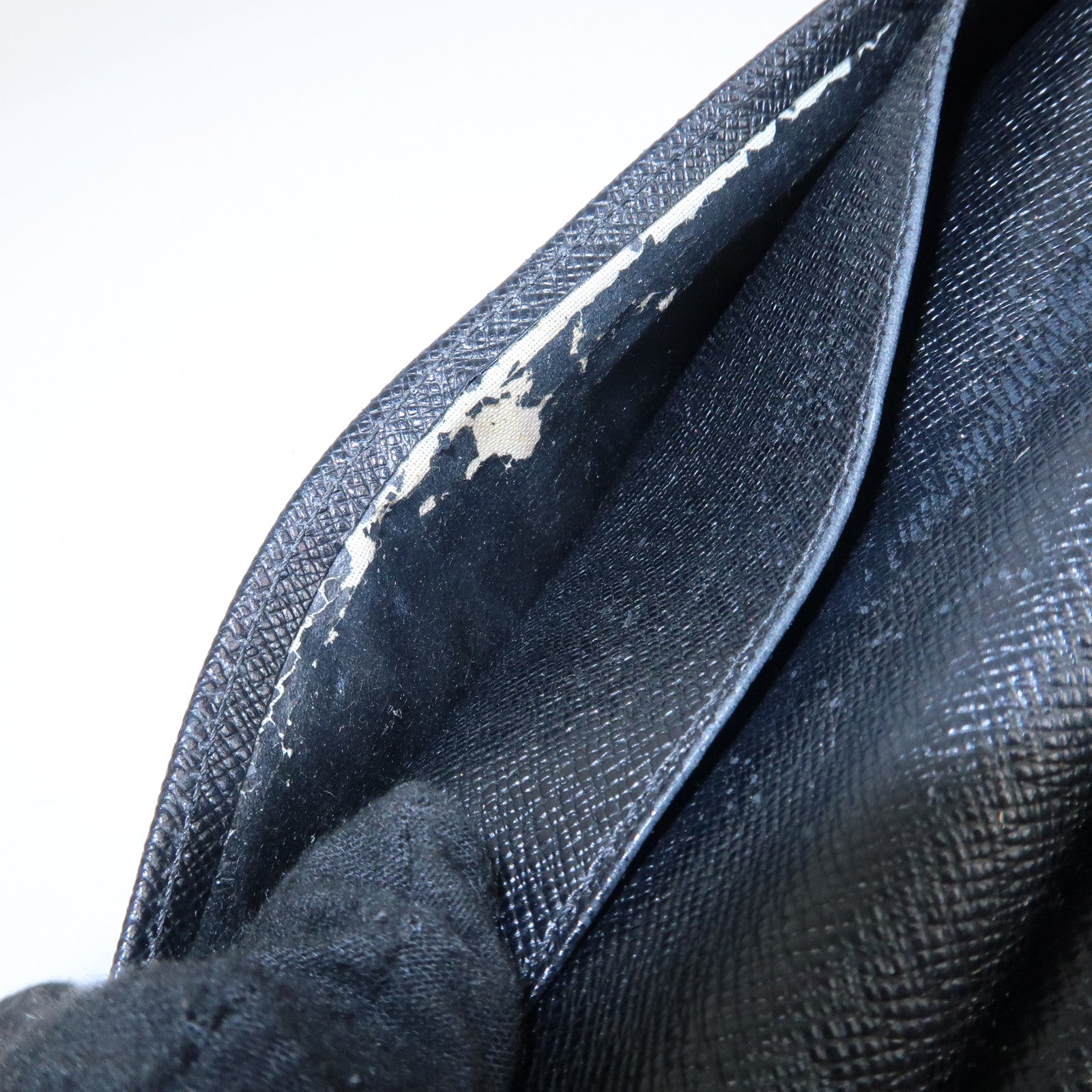 Louis Vuitton Set of 2 Epi Long Wallet Black M63752 M63252 Used