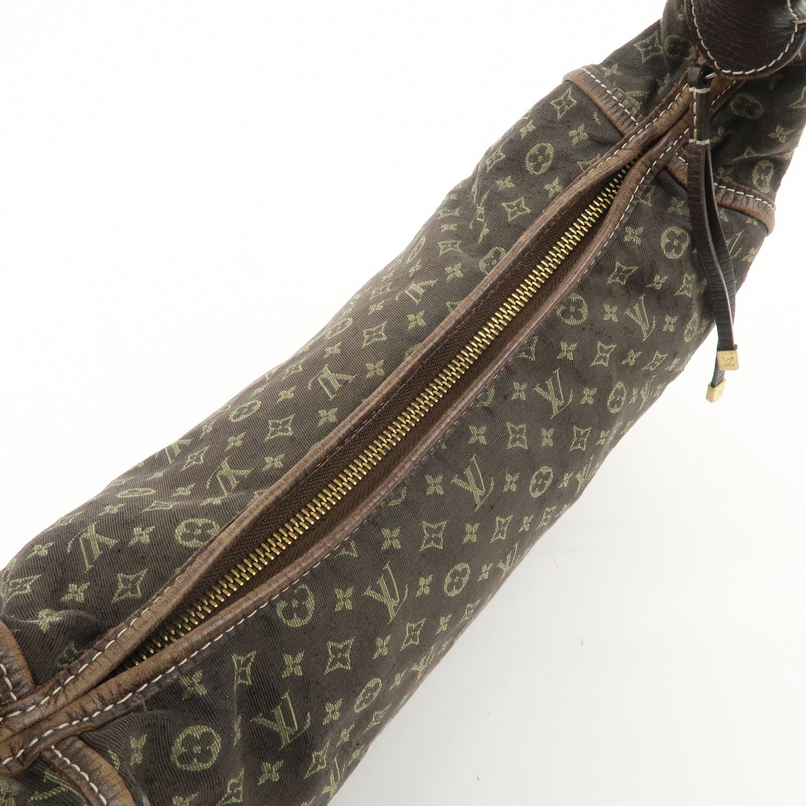 Louis Vuitton Monogram Mini Lin Manon MM Shoulder Bag Ebene M95619 Used
