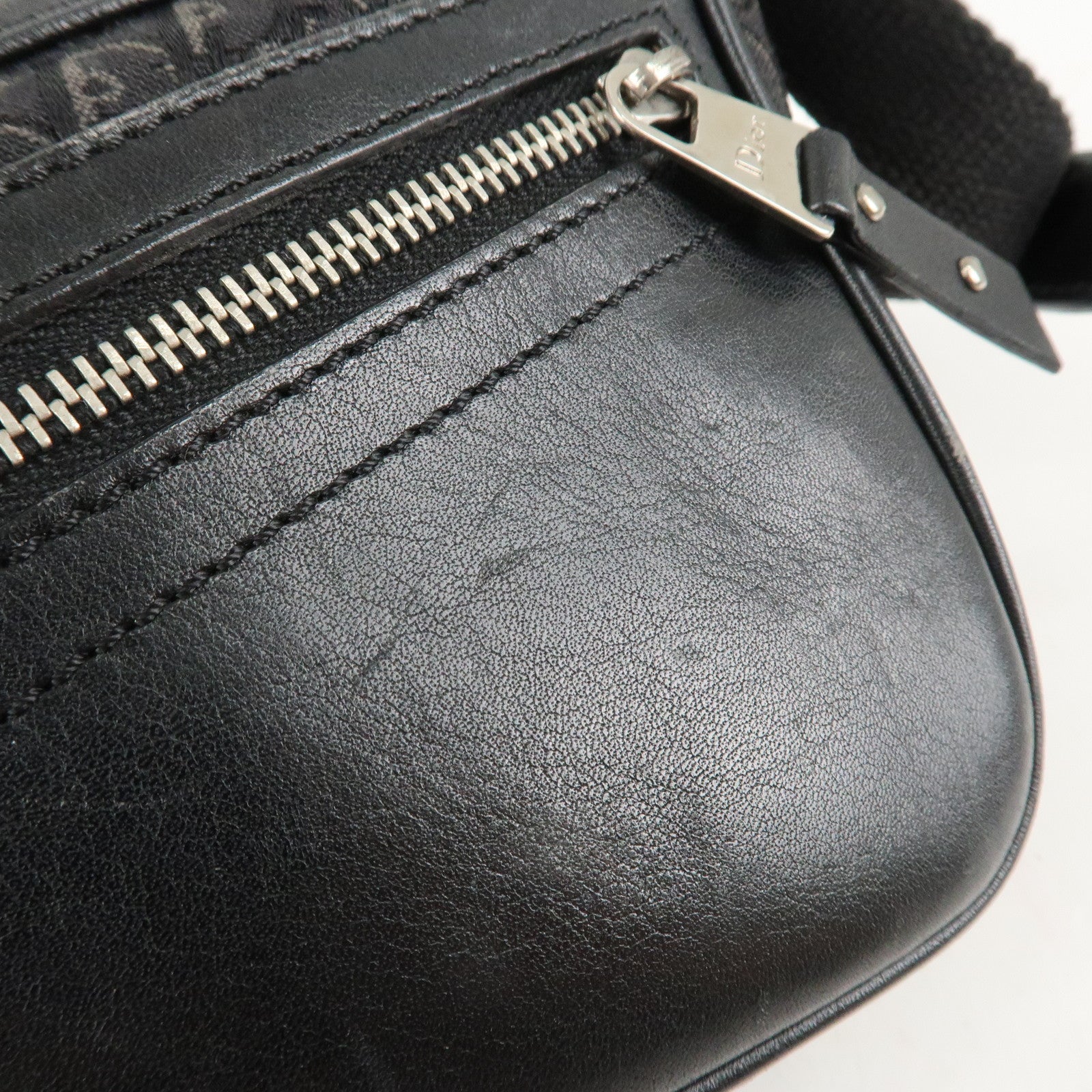 Christian Dior Trotter Street Chic Canvas Leather Shoulder Bag Used