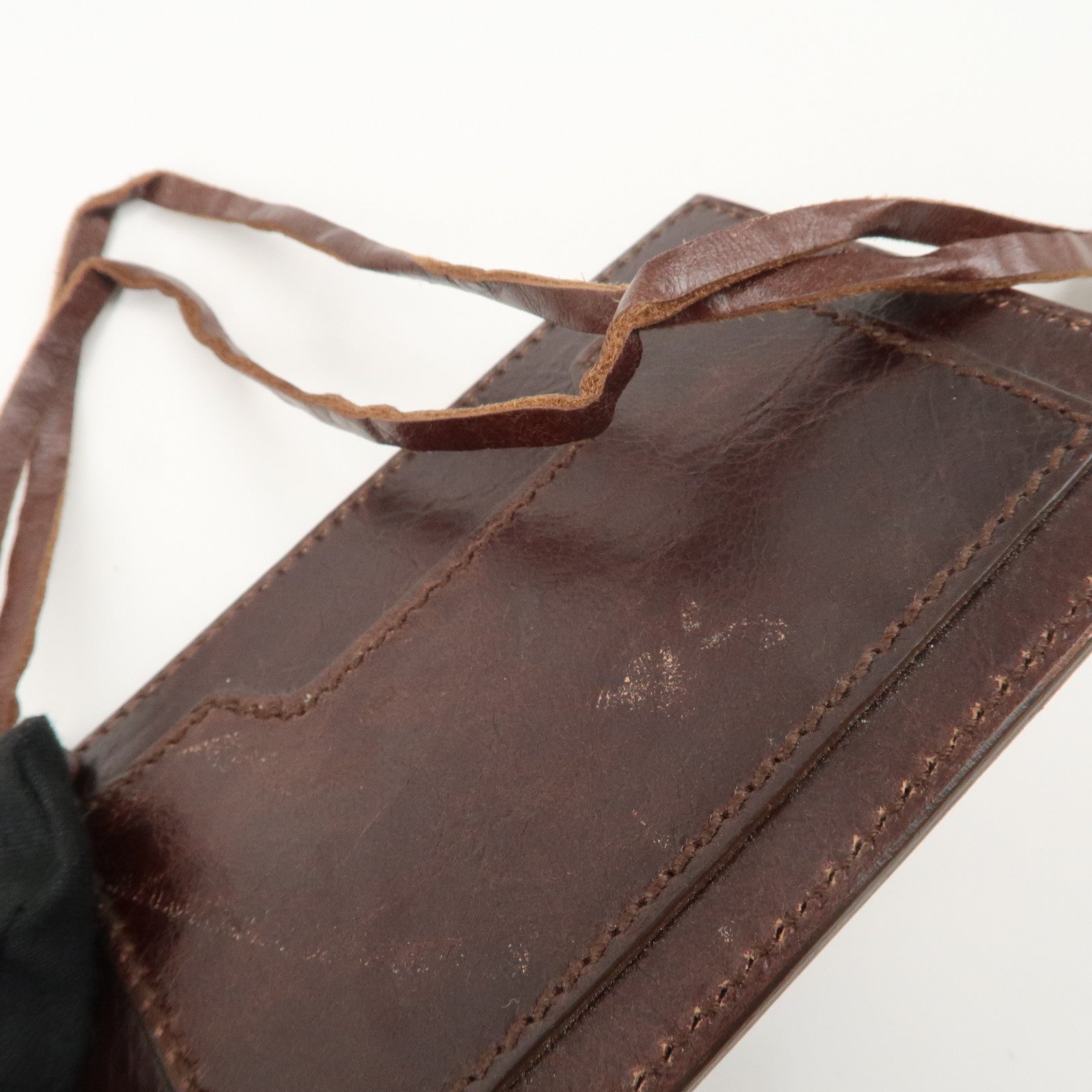 BALENCIAGA Leather Shoulder Bag Brown 497717 Used