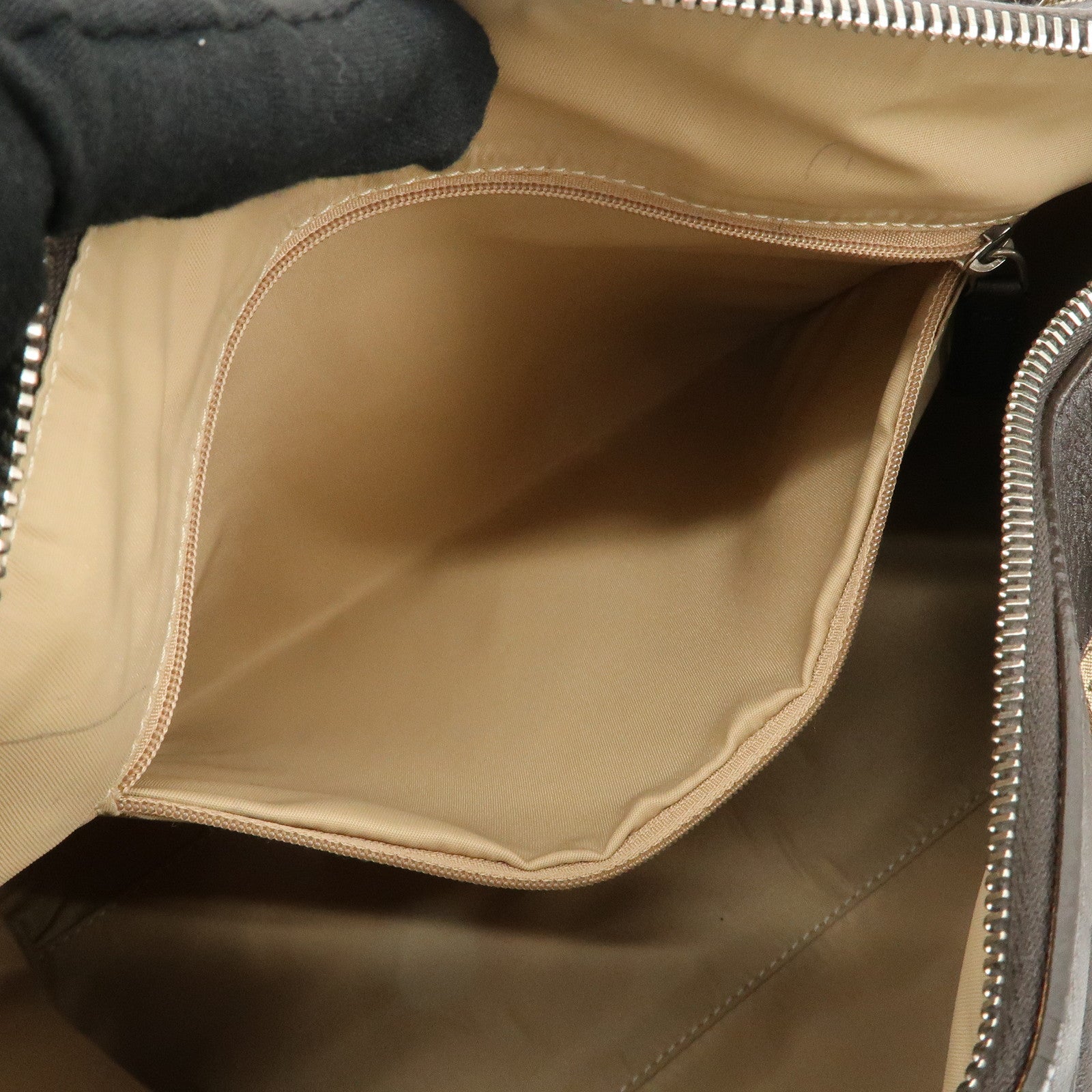 Christian Dior Trotter Canvas Leather Mini Boston Bag Beige Used