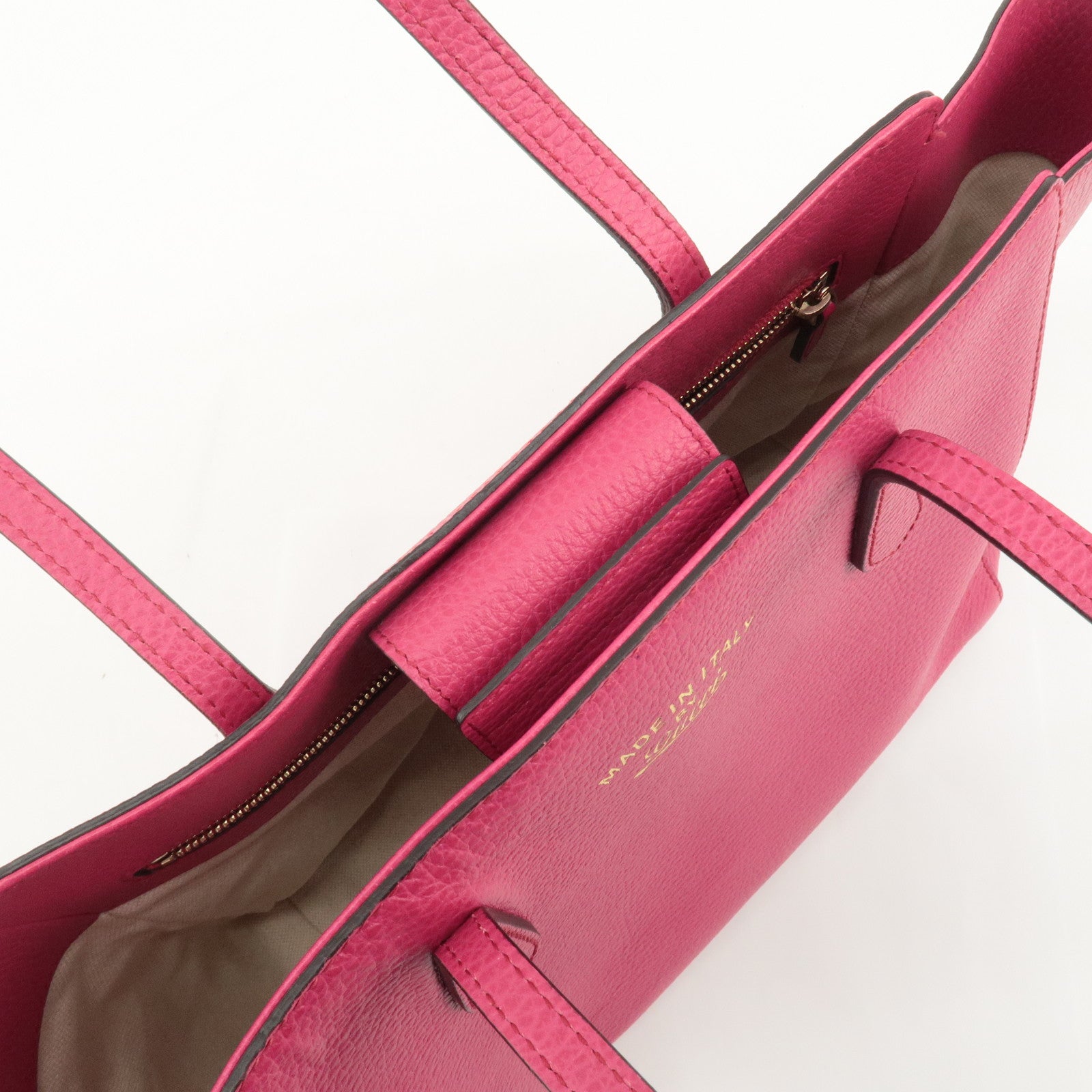 GUCCI Swing Canvas Leather Tote bag Hand Bag Pink 354408 Used