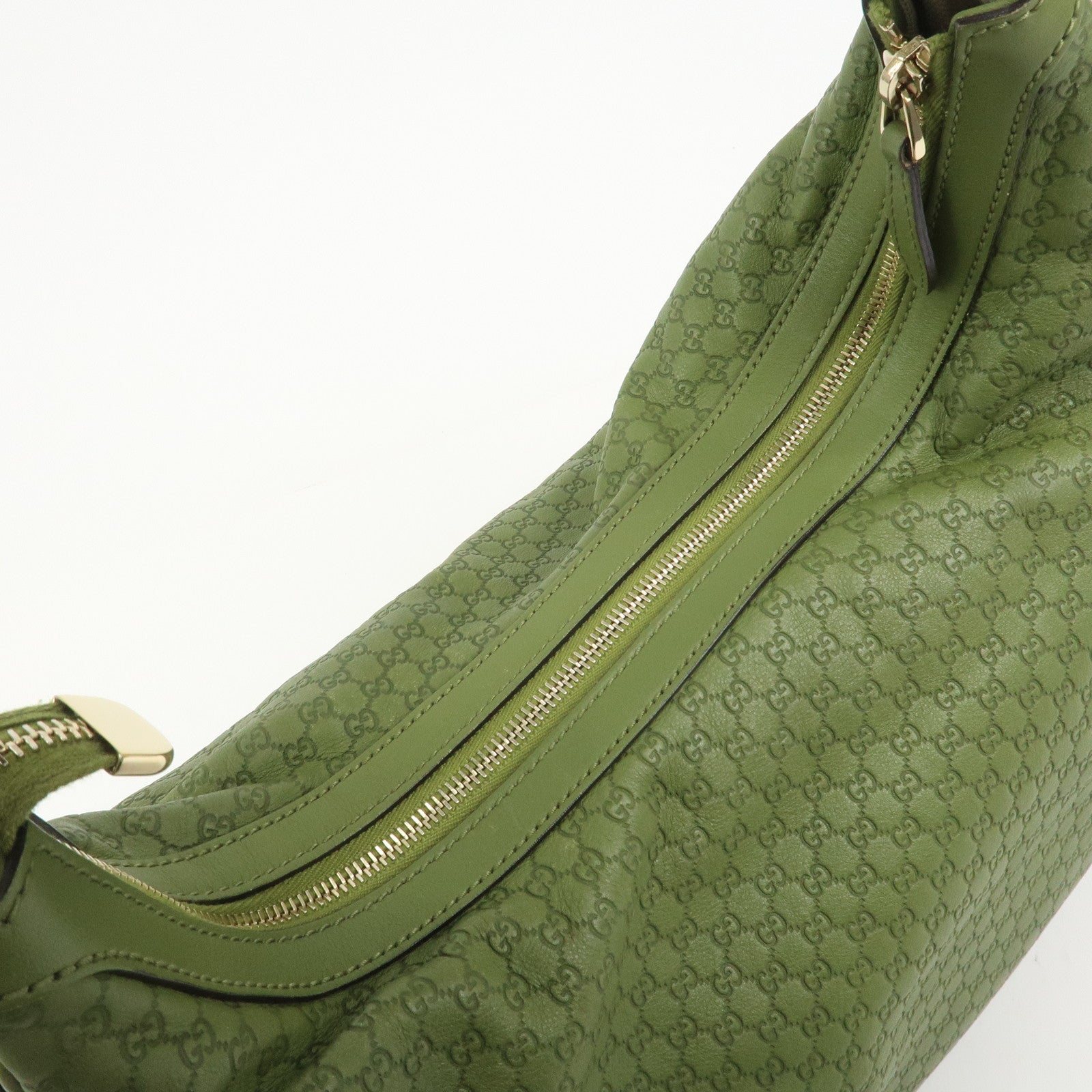 GUCCI Micro Guccissima Leather Shoulder Bag Hand Bag Green 309618