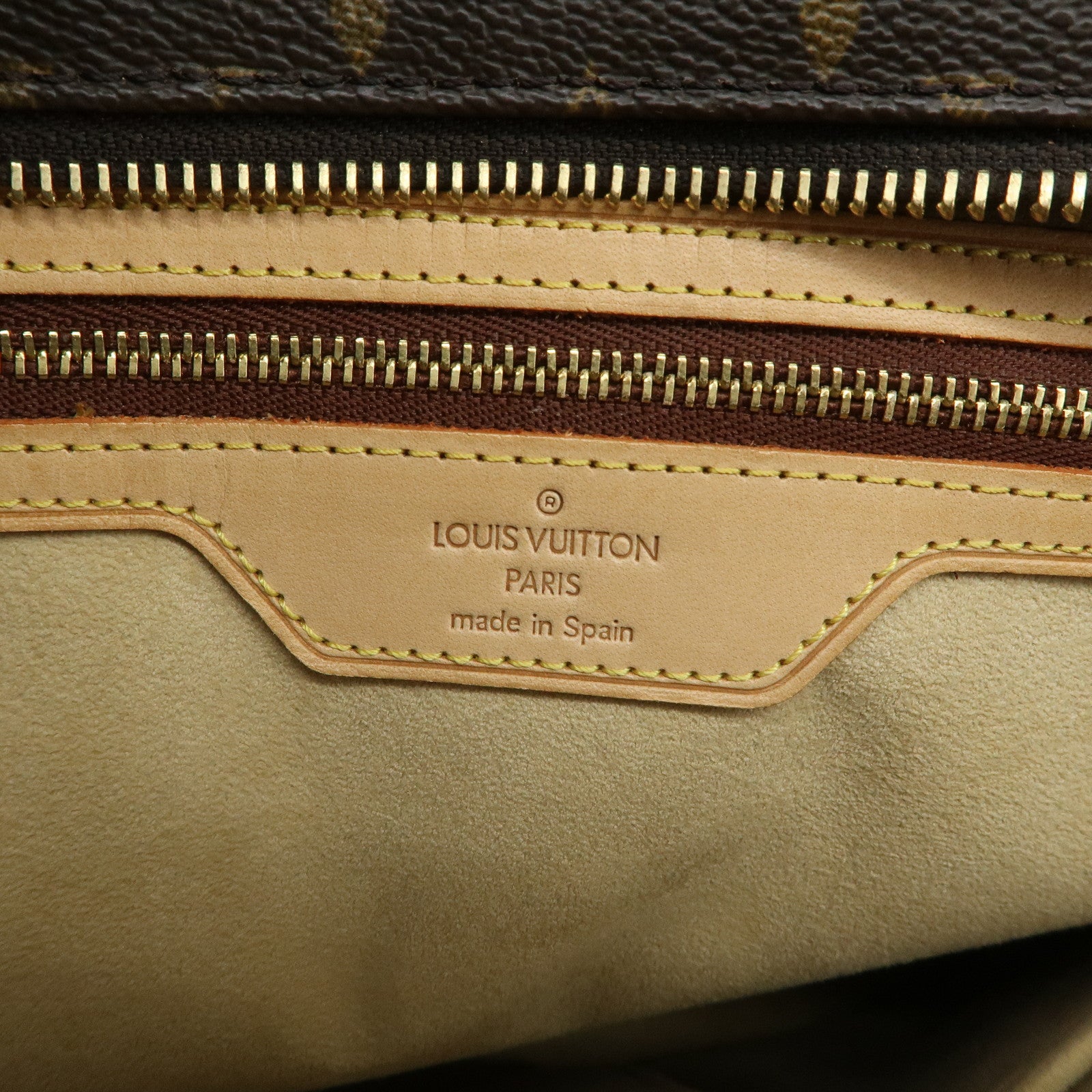 Louis Vuitton Monogram Luco Tote Bag Hand Bag Brown M51155 Used