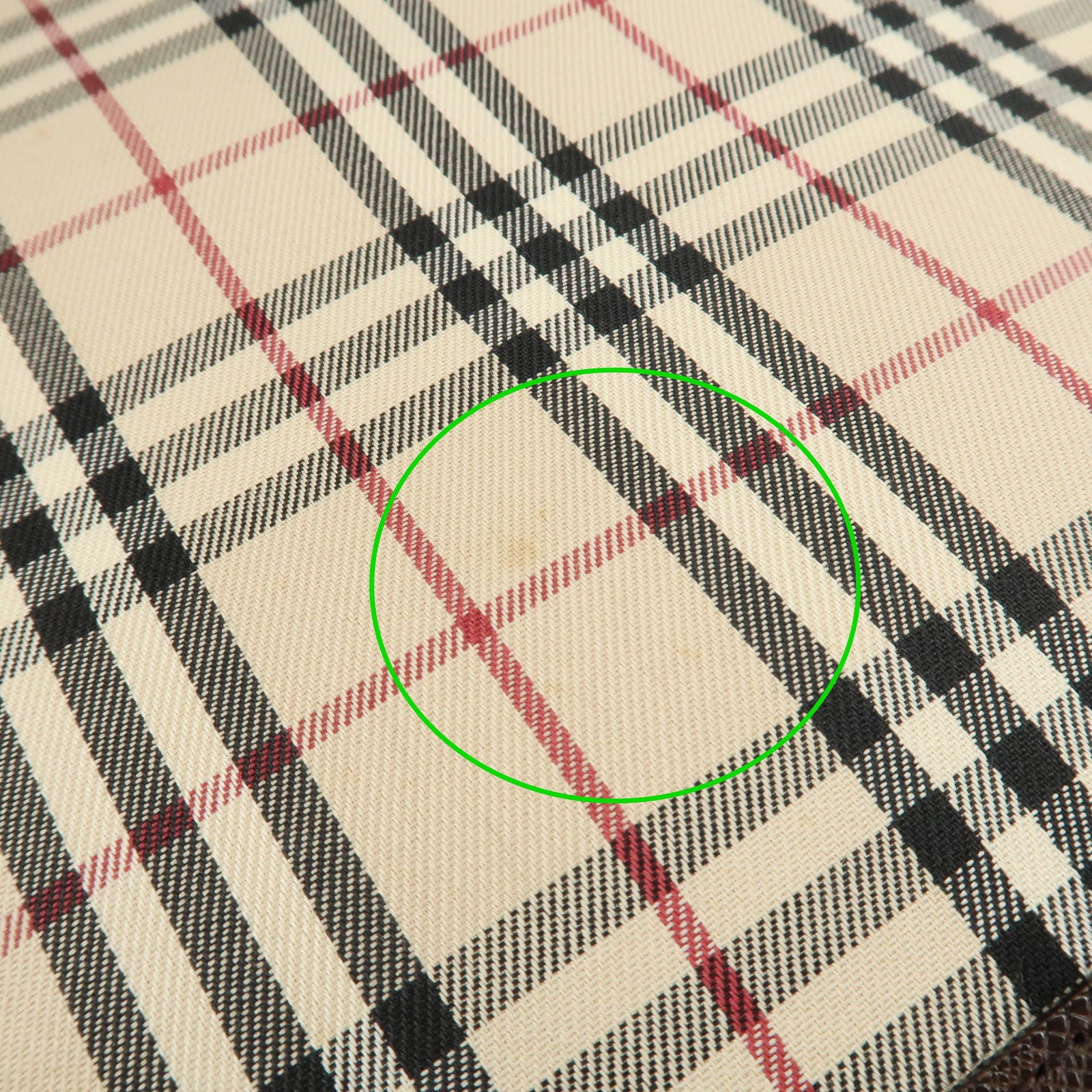 BURBERRY Canvas Leather Nova Plaid Semi Shoulder Bag Used