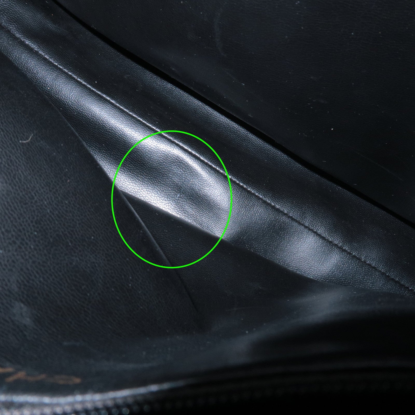 CHANEL COCO Mark Caviar Skin Chain Shoulder Bag Black Used