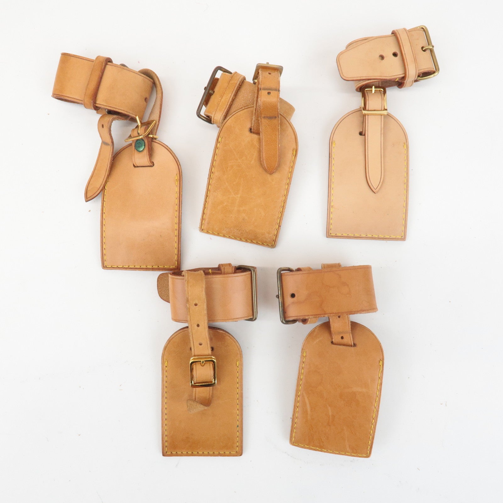 Louis Vuitton Set of 20 Leather Name Tag & Poignet Natural Used