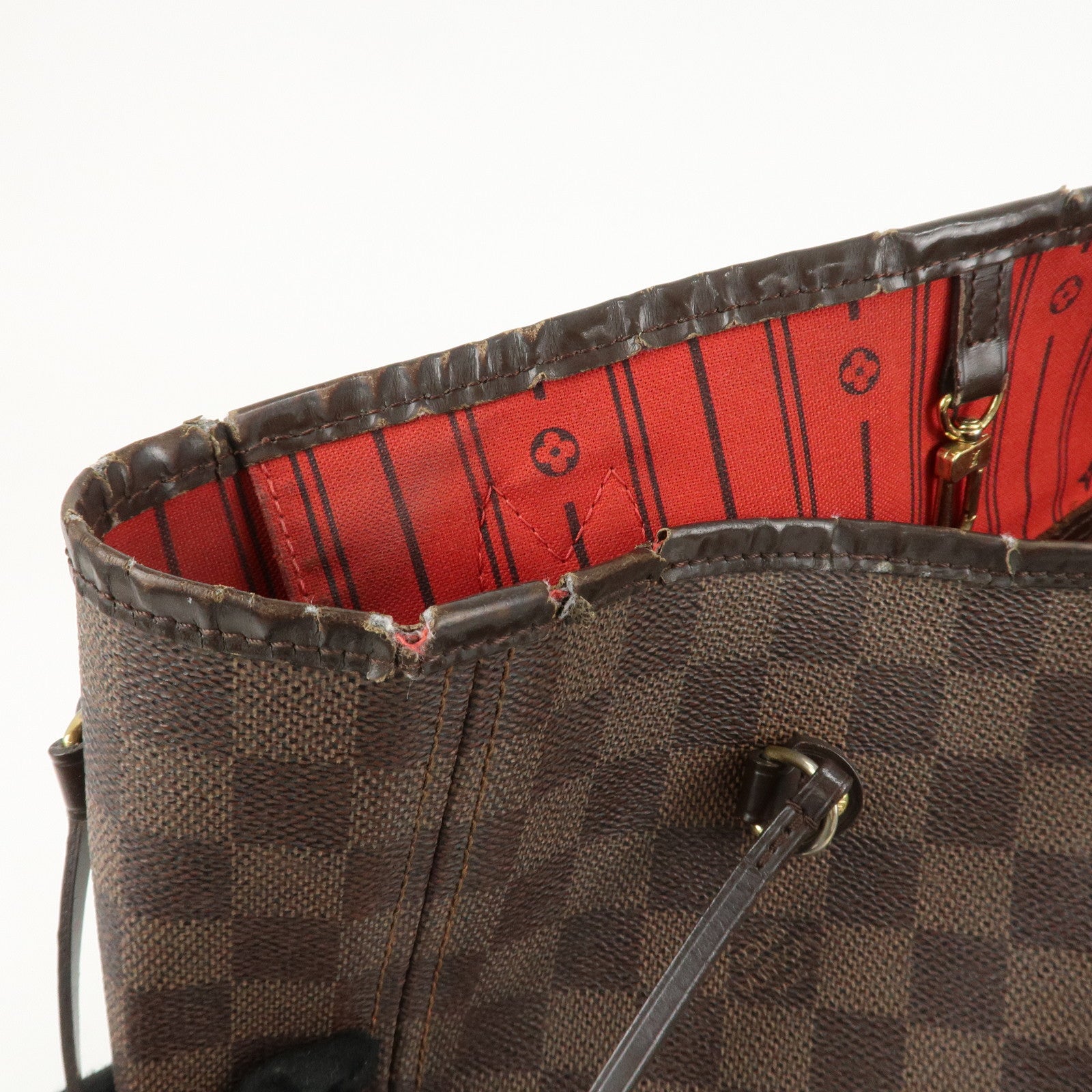 Louis Vuitton Damier Neverfull MM Tote Bag Brown M41358 Used