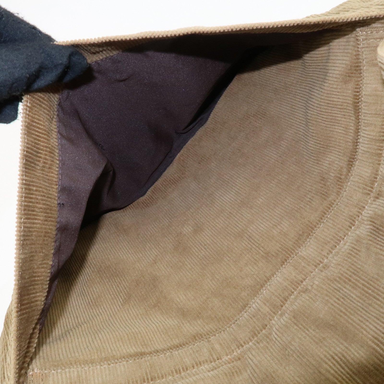 FENDI Corduroy Shoulder Bag Hand Bag Brown Used