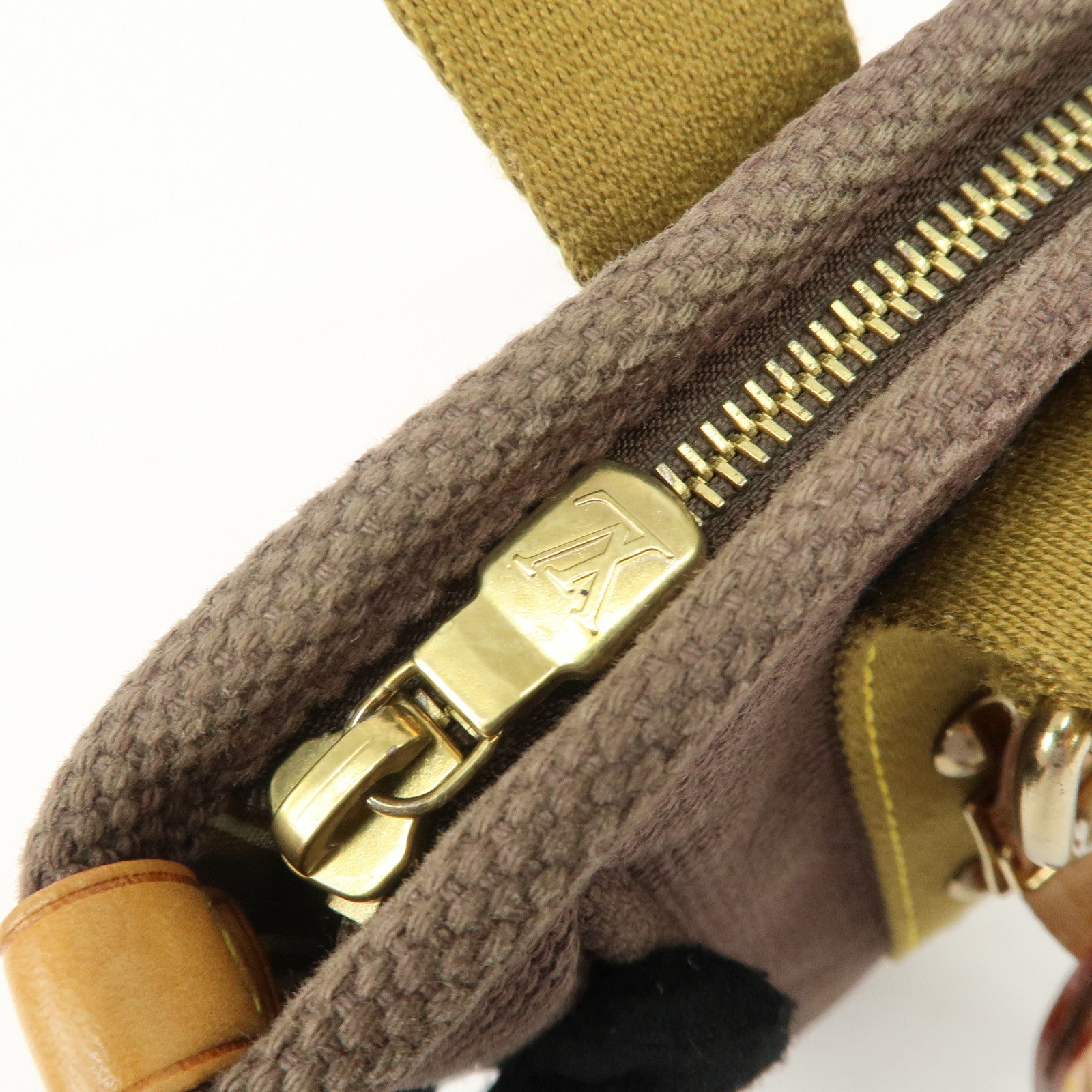 Louis Vuitton Antigua Cabas PM Tote Bag Khaki Antigua M40089 Used