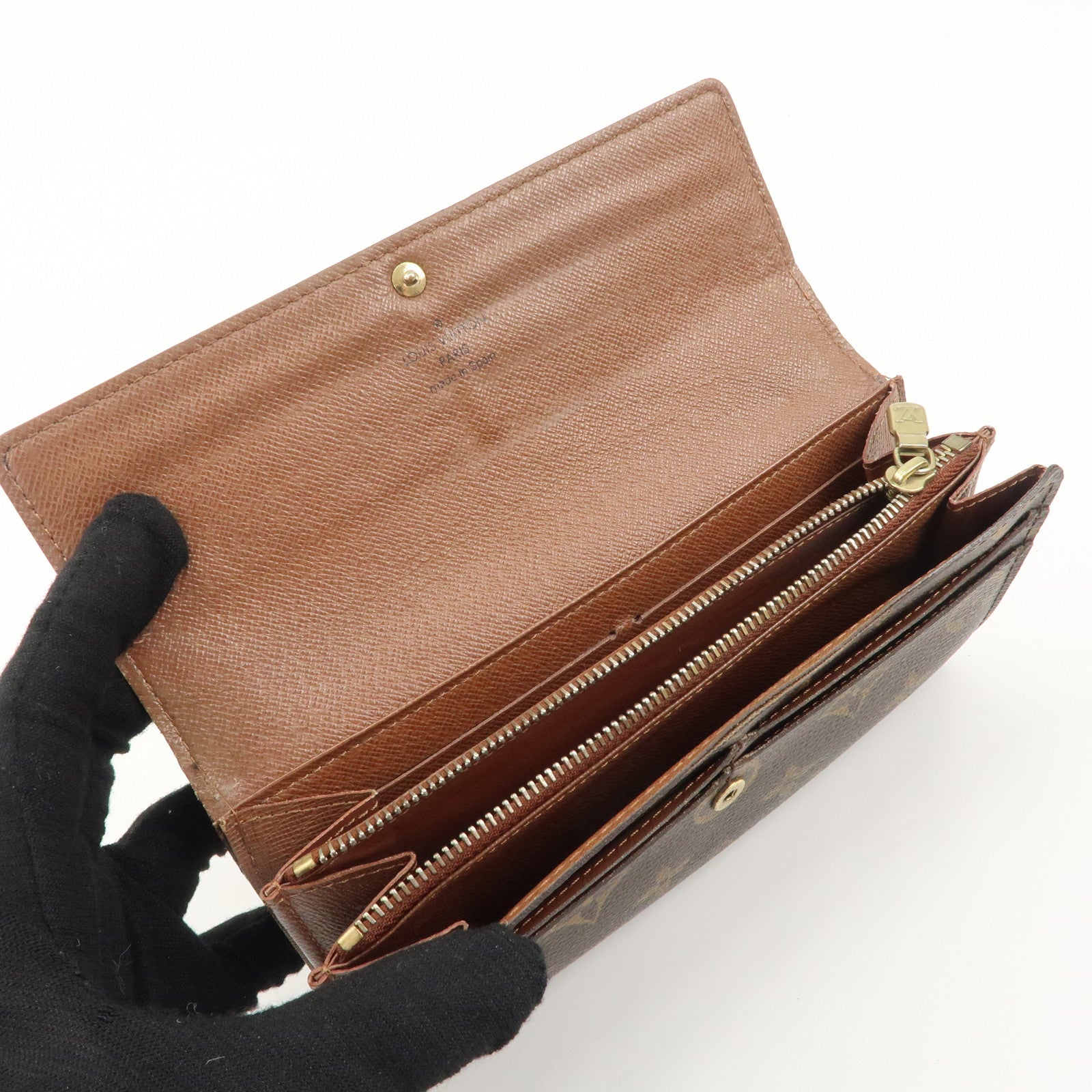 Louis Vuitton Monogram Set of 2 Long Wallet M61734 M93532 Used