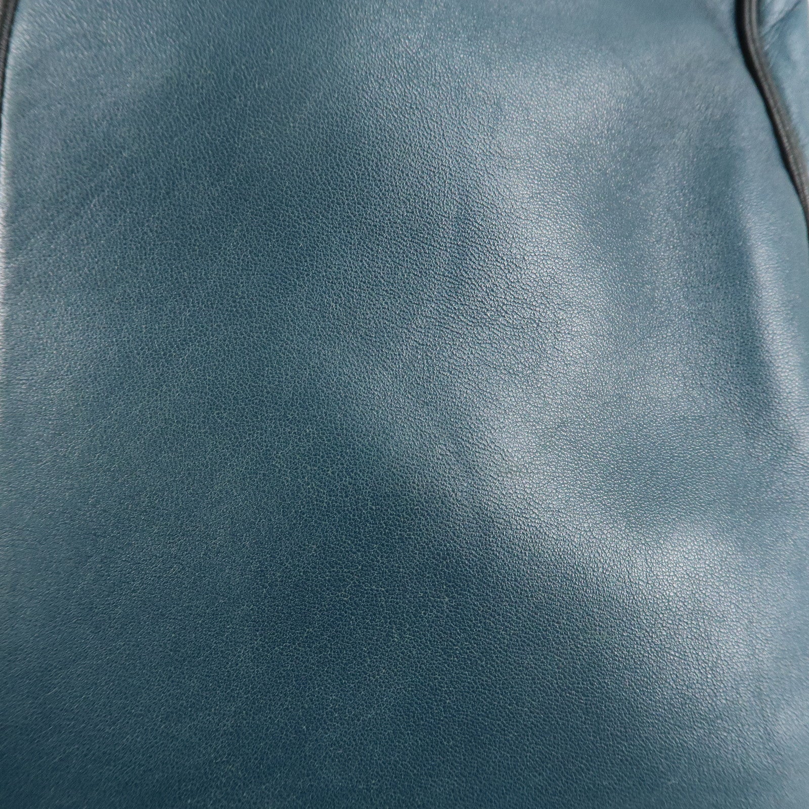 LOEWE Anagram Leather Shoulder Bag Blue Used