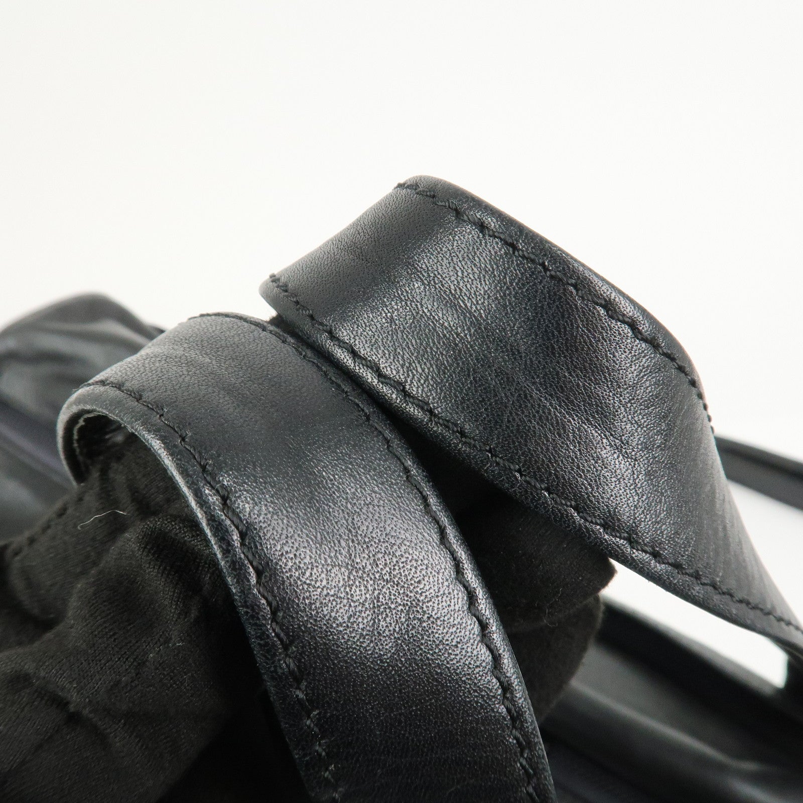 LOEWE Anagram Leather 2Way Bag Boston Bag Shoulder Bag Black