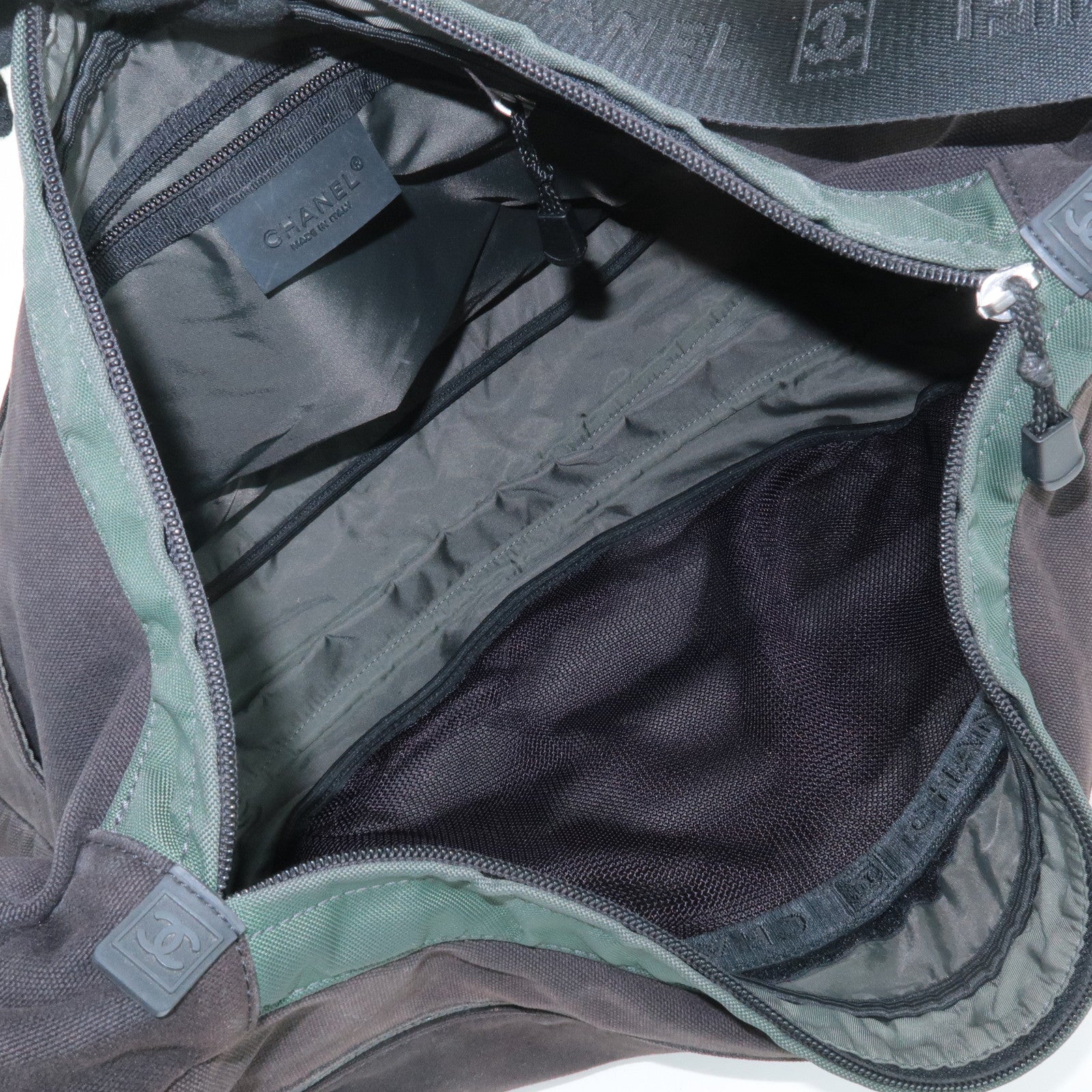 CHANEL COCO Mark Sportline Canvas Shoulder Bag A23289 Used