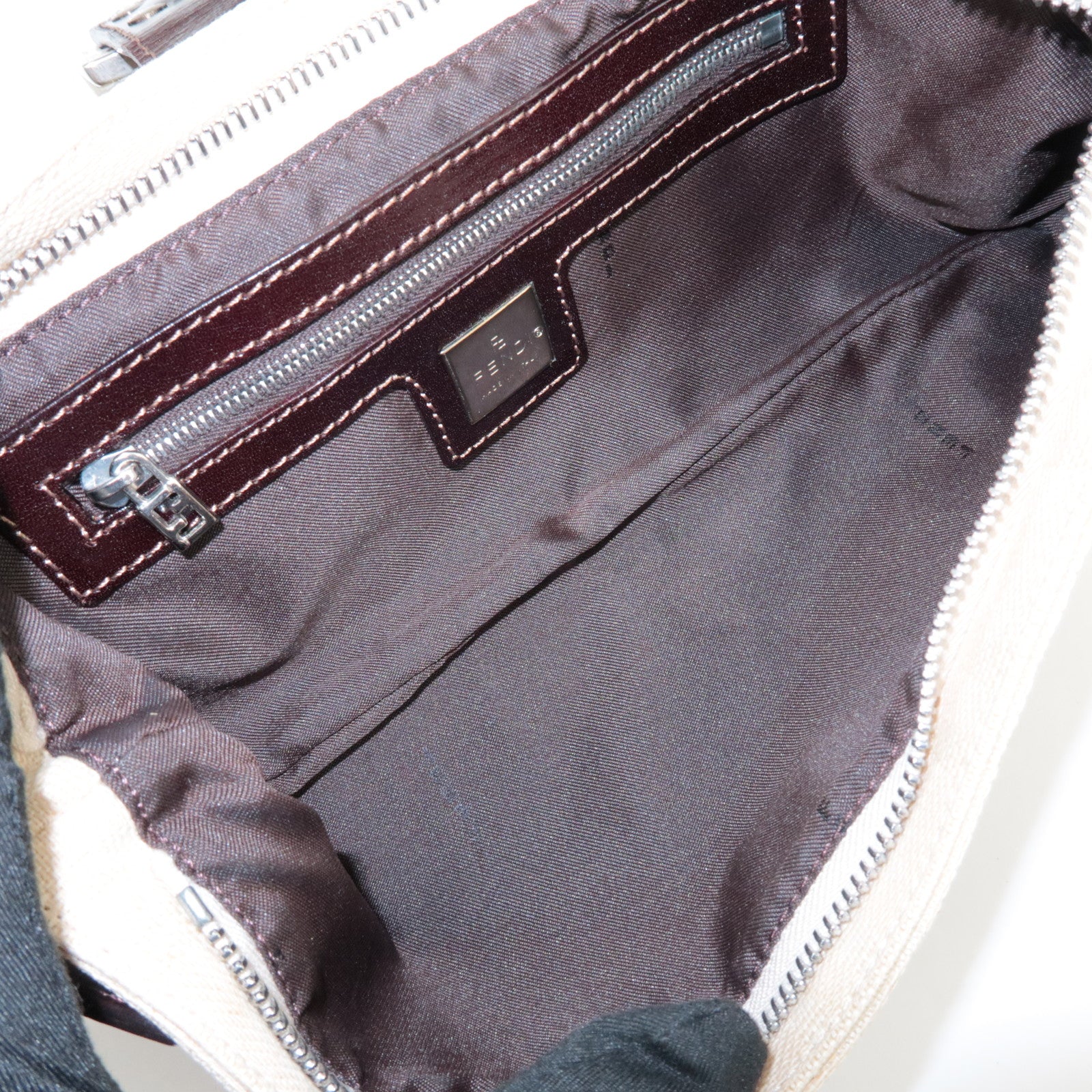 FENDI Zucca Waist Pouch Crossbody Bag Beige Brown 26685 Used