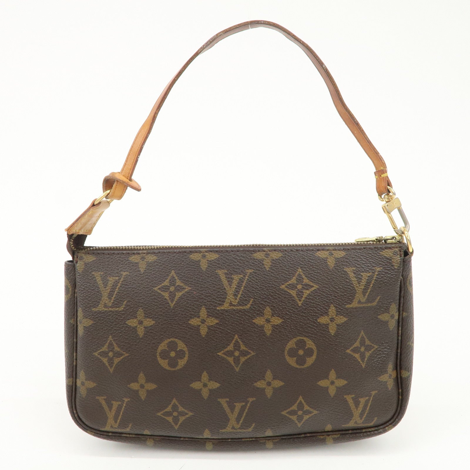 Louis Vuitton Monogram Pochette Accessoires Hand Bag Brown M51980 Used