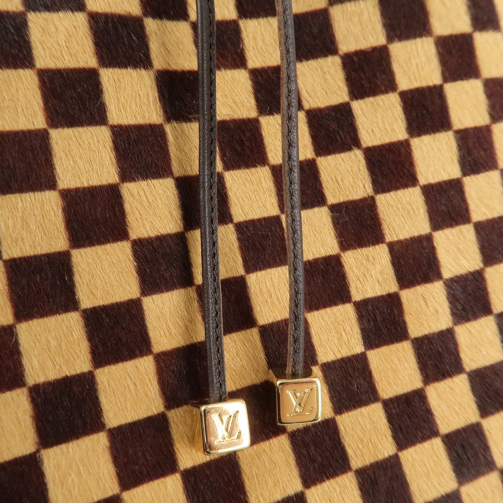 Louis Vuitton Damier Sauvage Impala Hand Bag Beige Brown M92133 Used