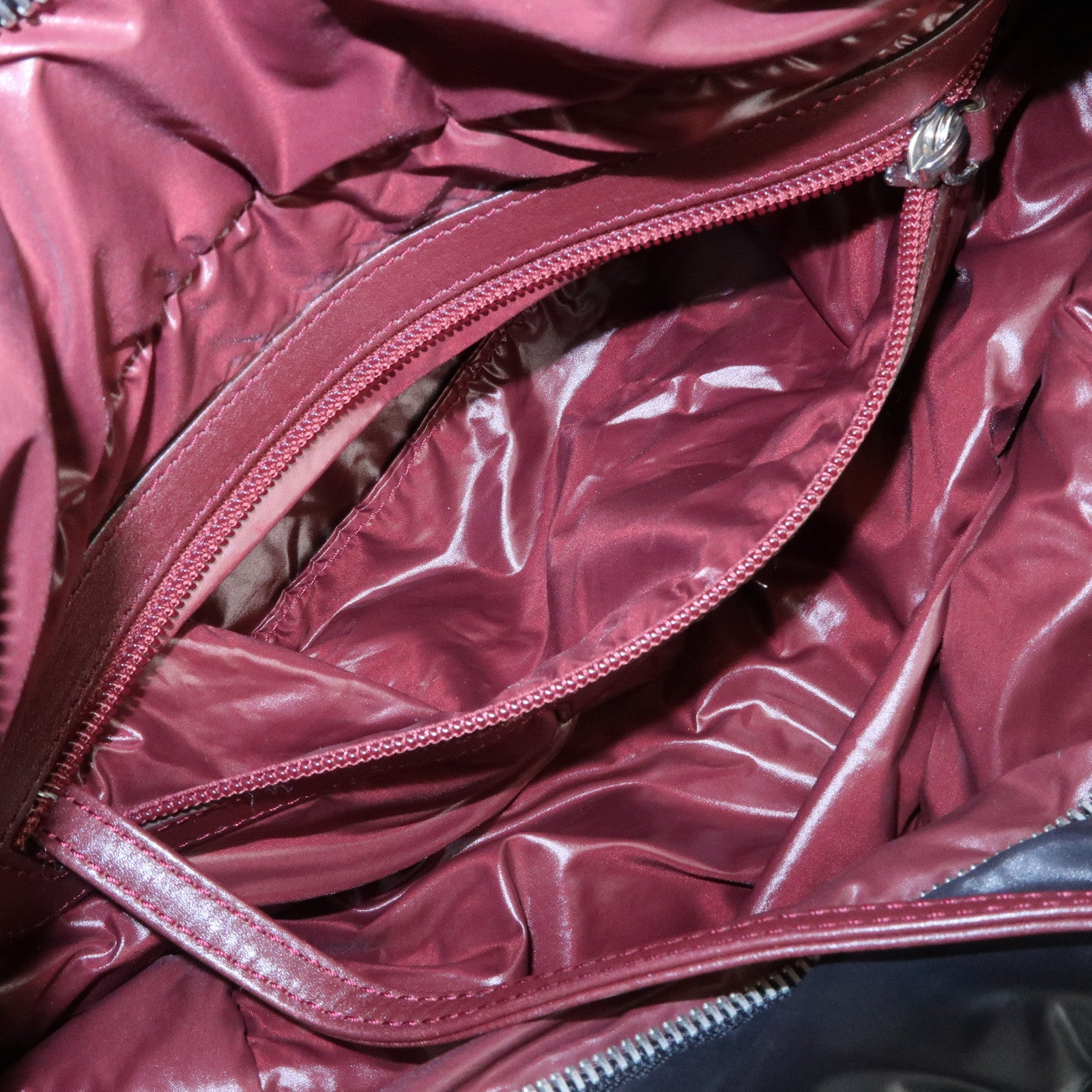 CHANEL COCO Cocoon Nylon Leather Tote Bag Hand Bag Black Used