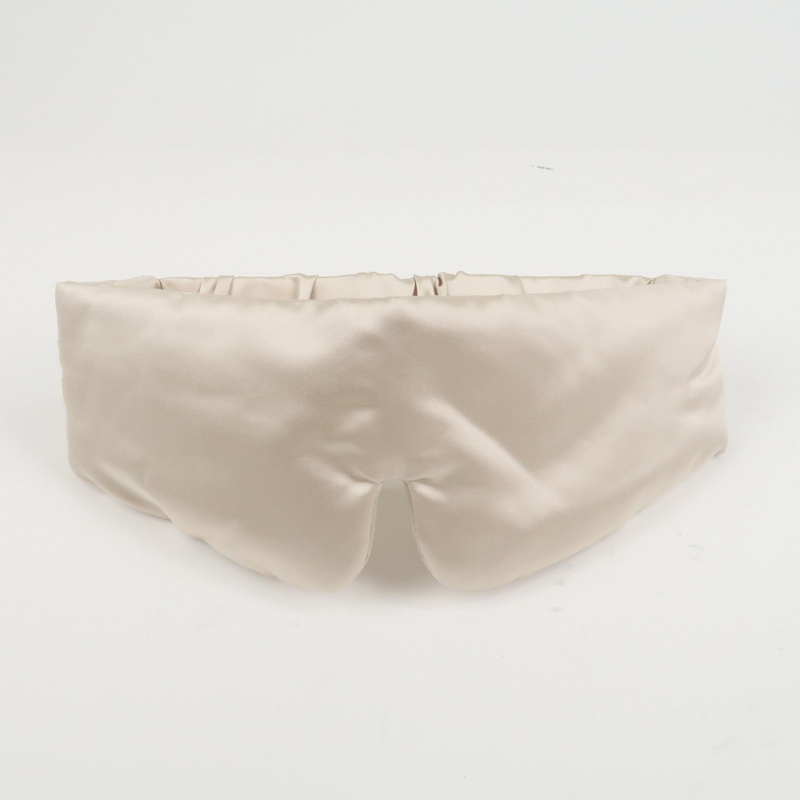 MIU MIU Matelasse Leather Pouch Silk Eye Mask Gold Used