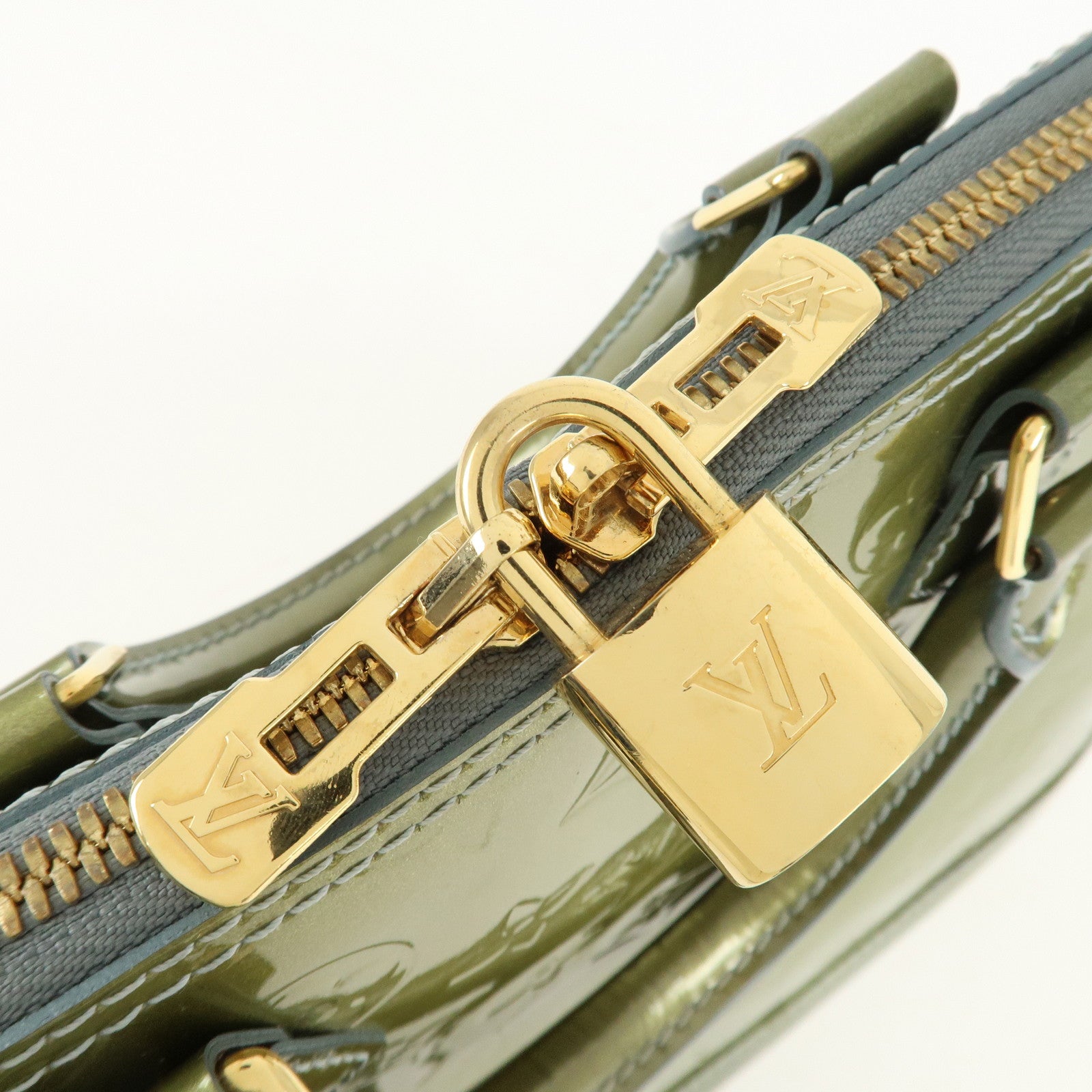 Louis Vuitton Monogram Vernis Alma PM Hand Bag Gris M91613 Used