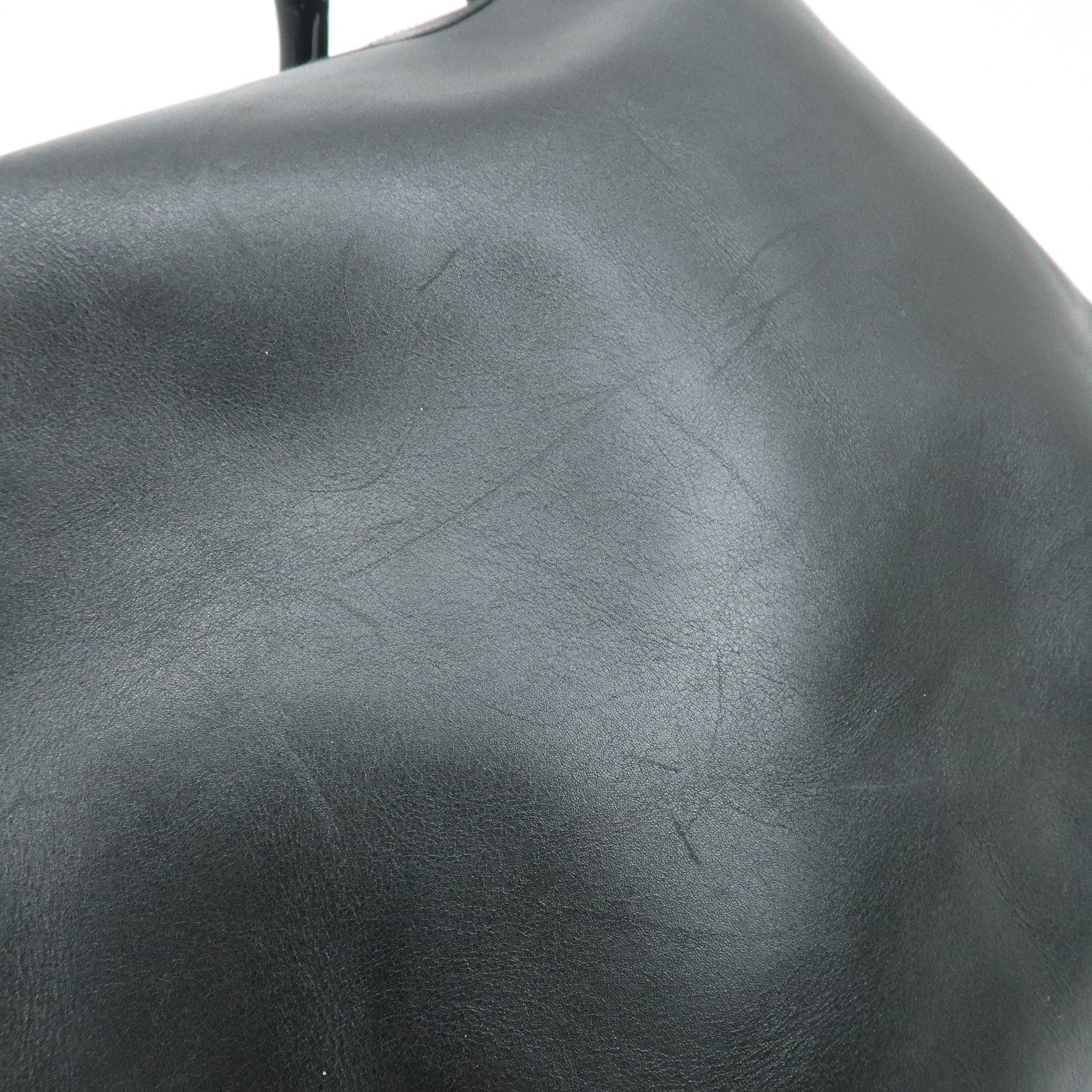 GUCCI Bamboo Leather 2Way Shoulder Bag Black 000.0833 Used