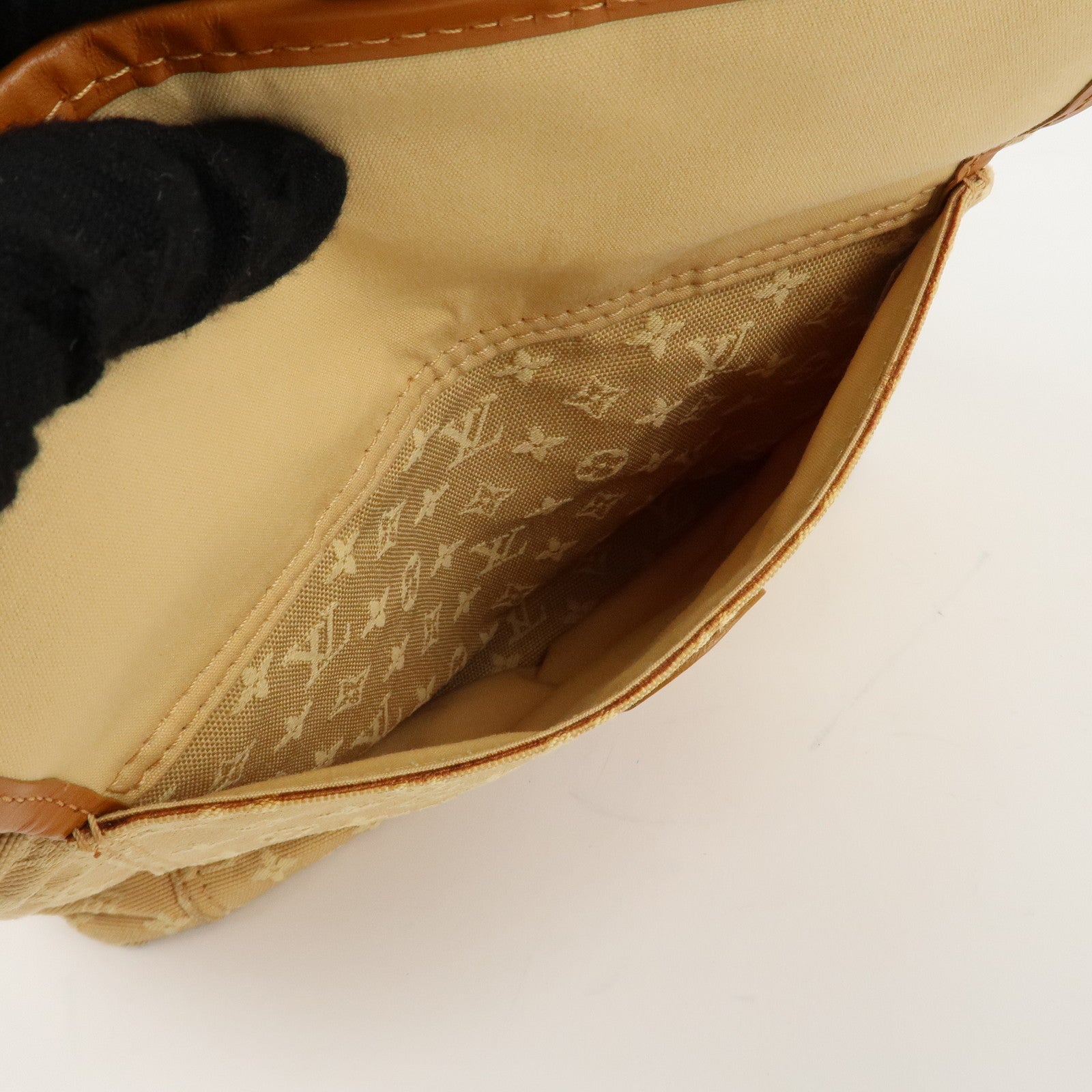 Louis Vuitton Monogram Mini Sac Mary Kate Hand Bag Beige M92508 Used