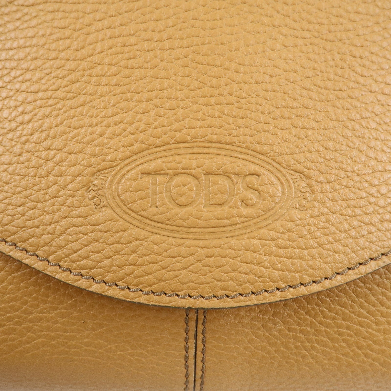 TOD’S Leather One-shoulder Bag Shoulder Bag Hand Bag Brown Used