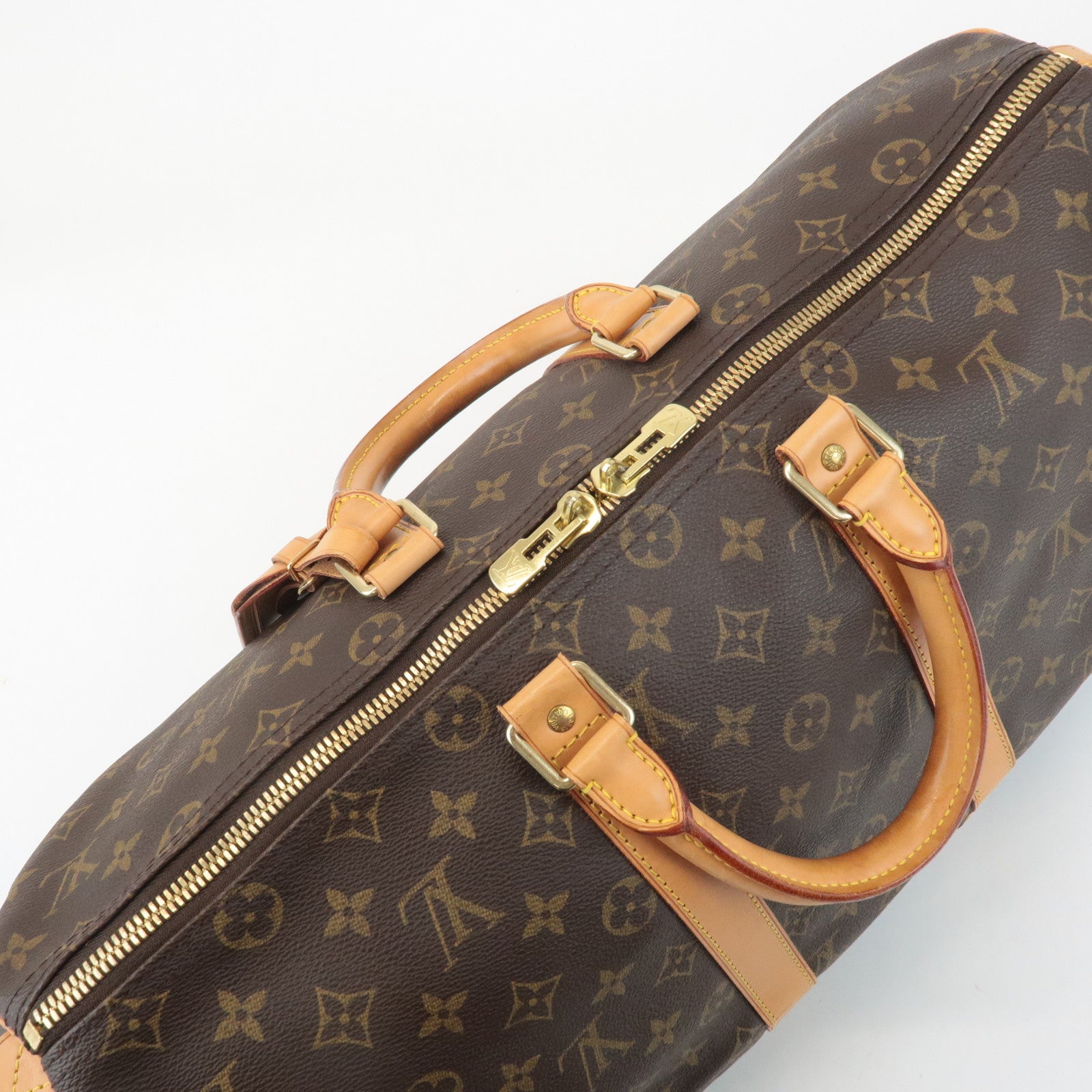 Louis Vuitton Monogram Keep All 45 Boston Bag Brown M41428 Used