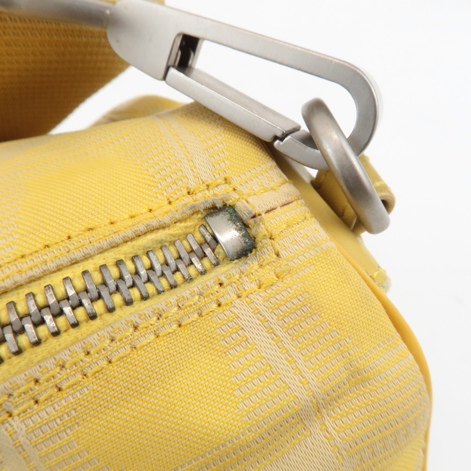 CHANEL New Travel Line Nylon Jacquard Leather Shoulder Bag A17669 Used